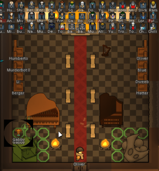 Are meditating pawns supposed to have black squares around them? RimWorld