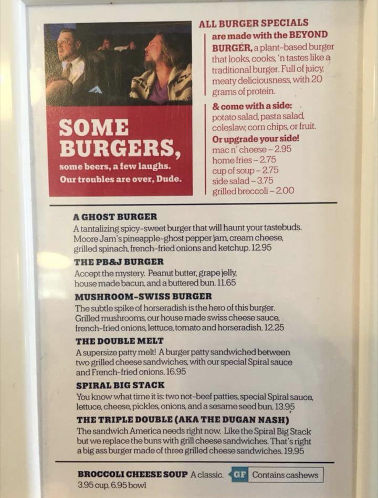 The Blue Plate Specials at Spiral Diner r/vegan