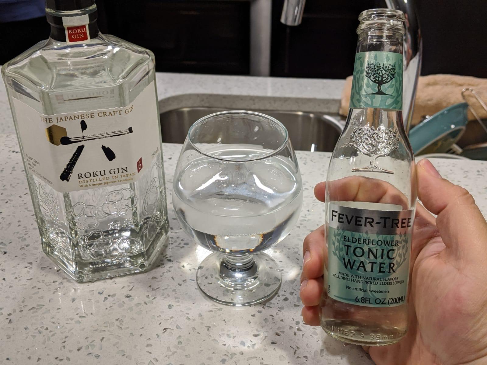 Enjoying an oriental gin with elderflower tonic r/Gin