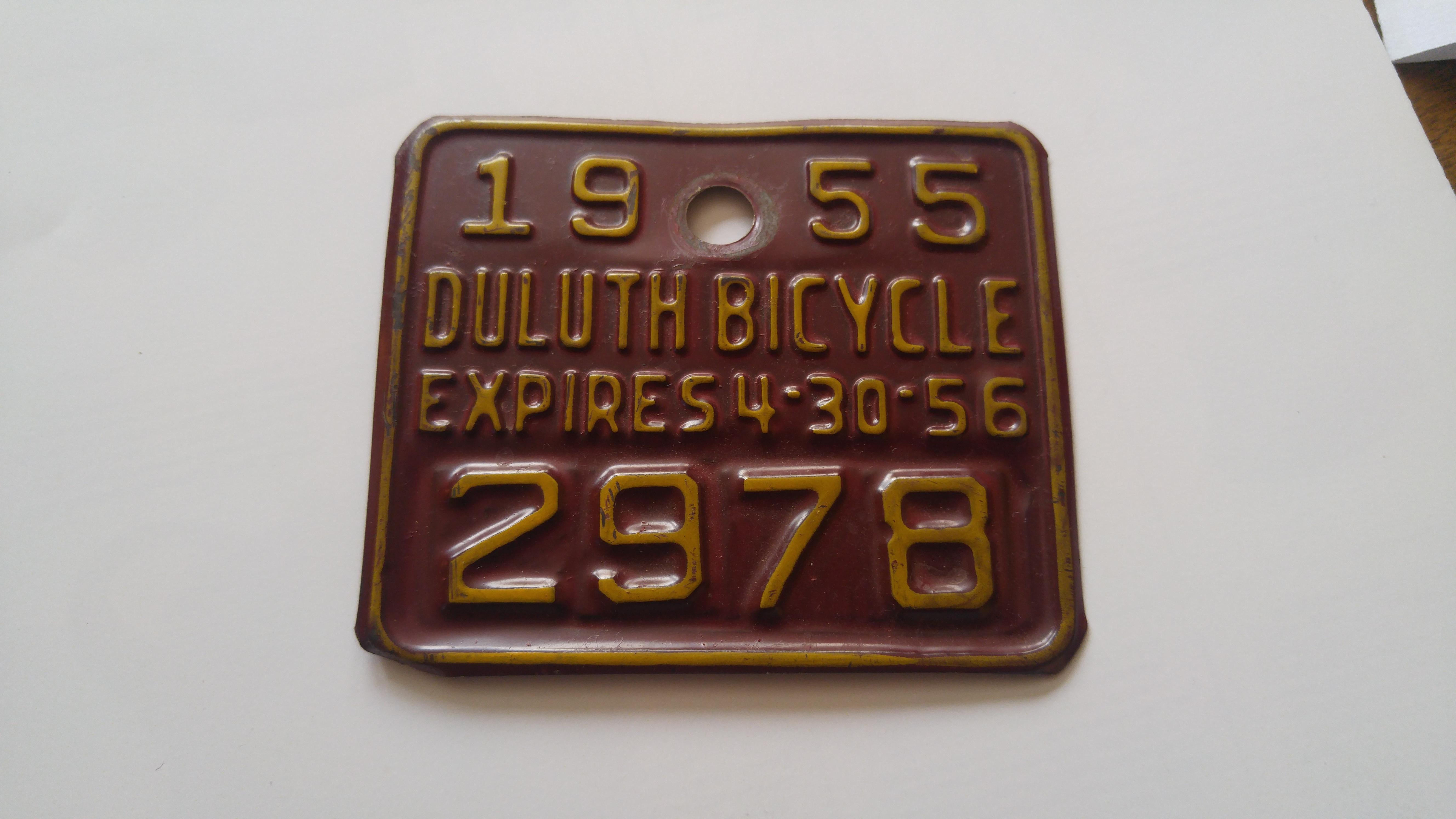 Duluth Bicycle License Plate r/minnesota