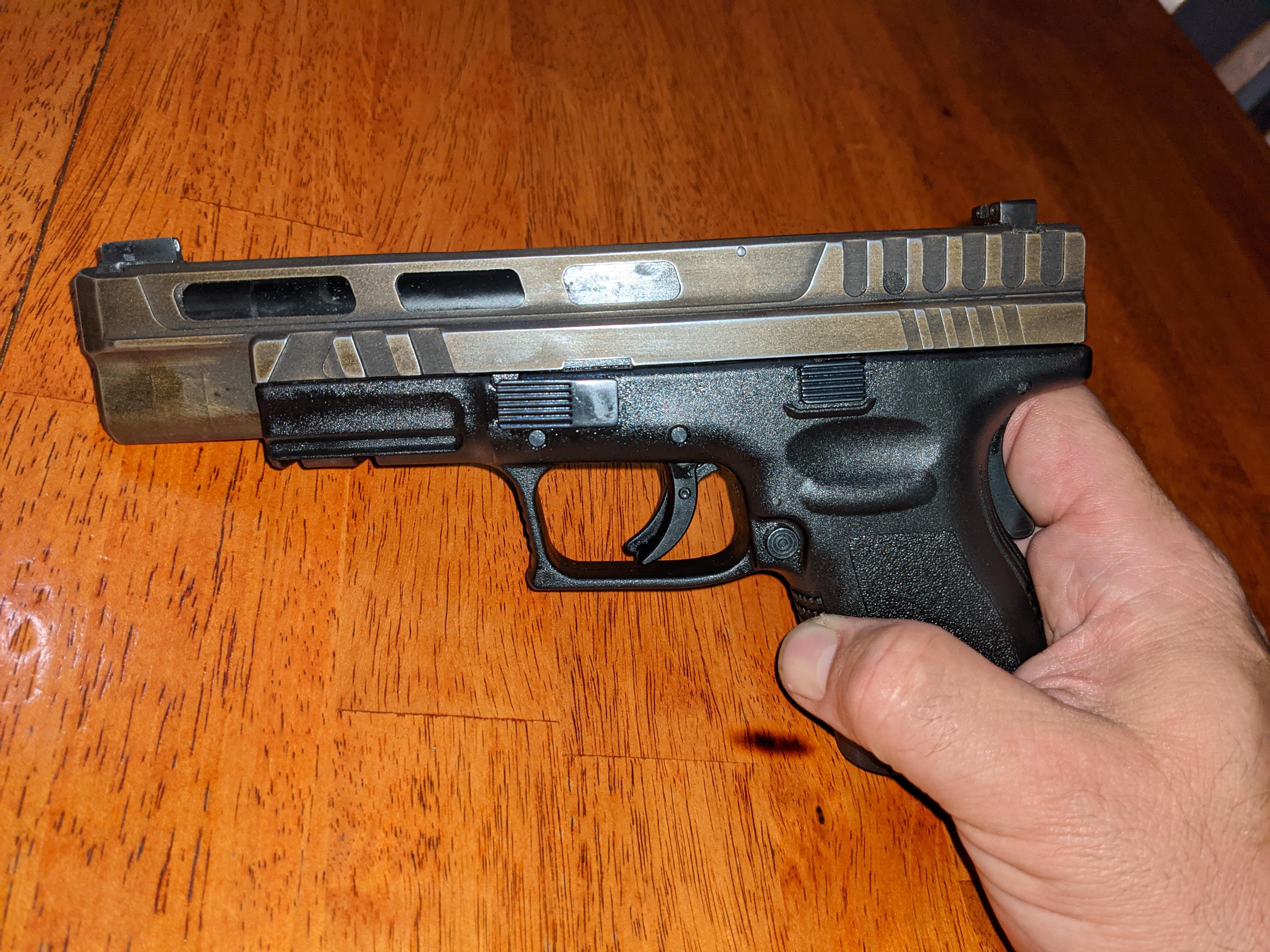 Springfield XD 45 acp. Dv8 dynamics slide lightening, portal cut