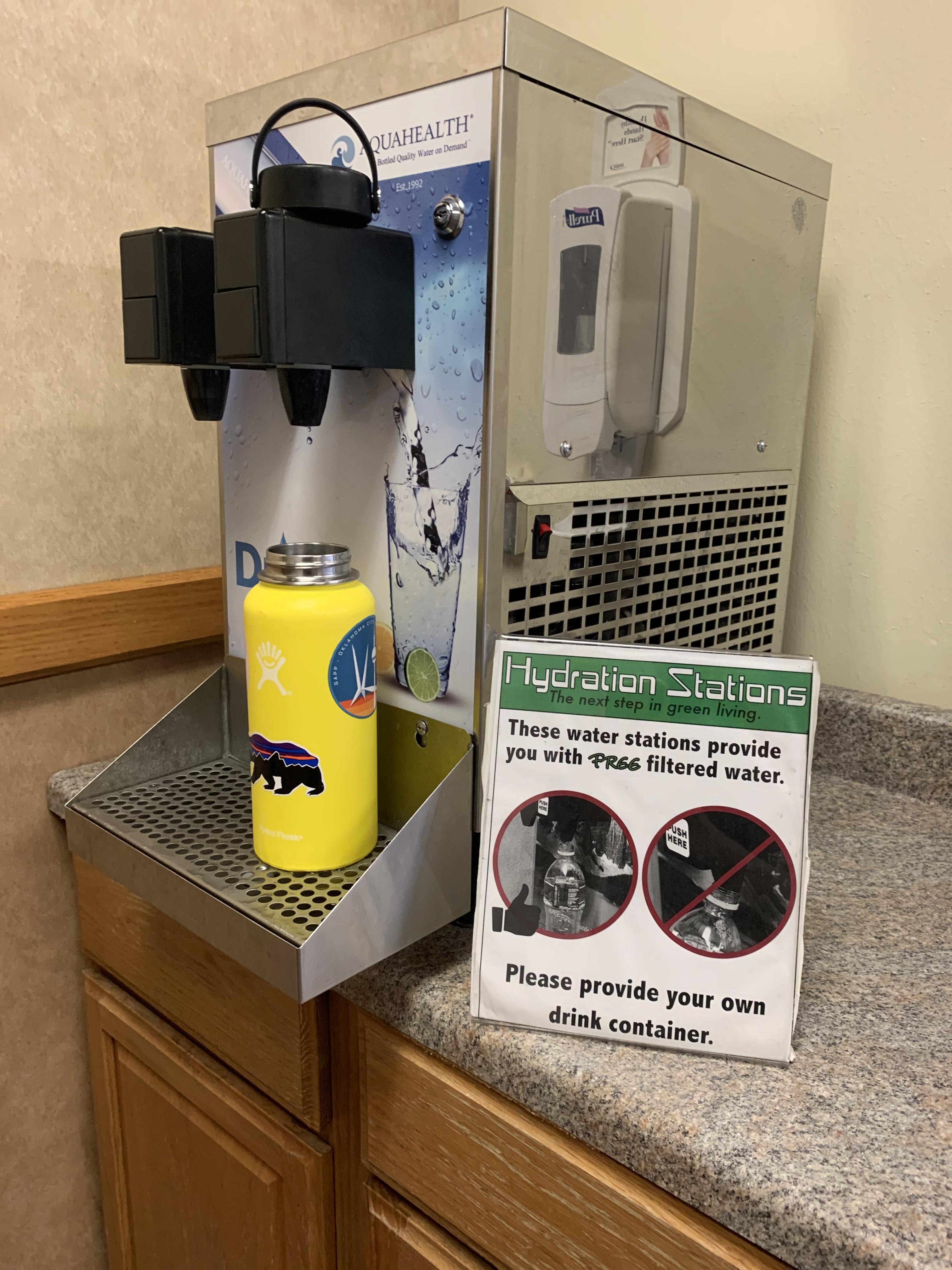 My university offers these “Hydration Stations” with icecold water for