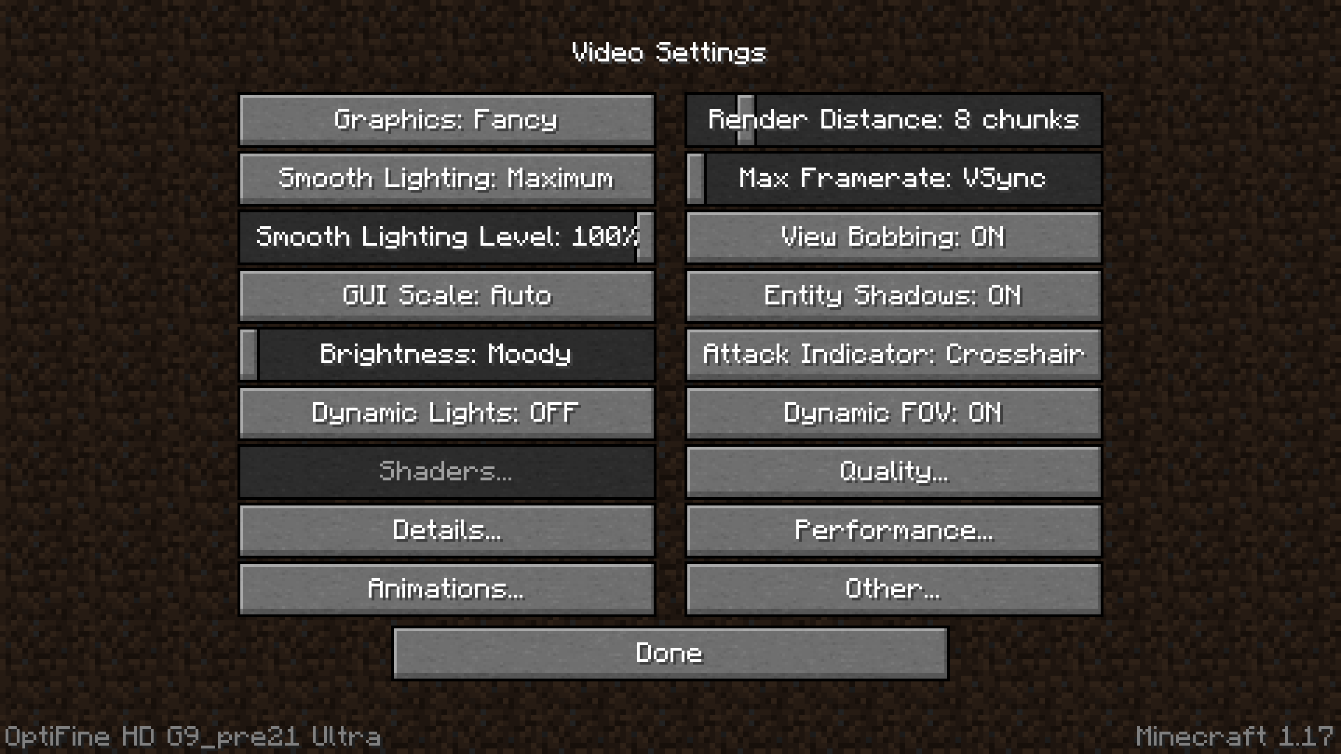 Unable to access the shader menu for optifine 1.17! Anyone know why