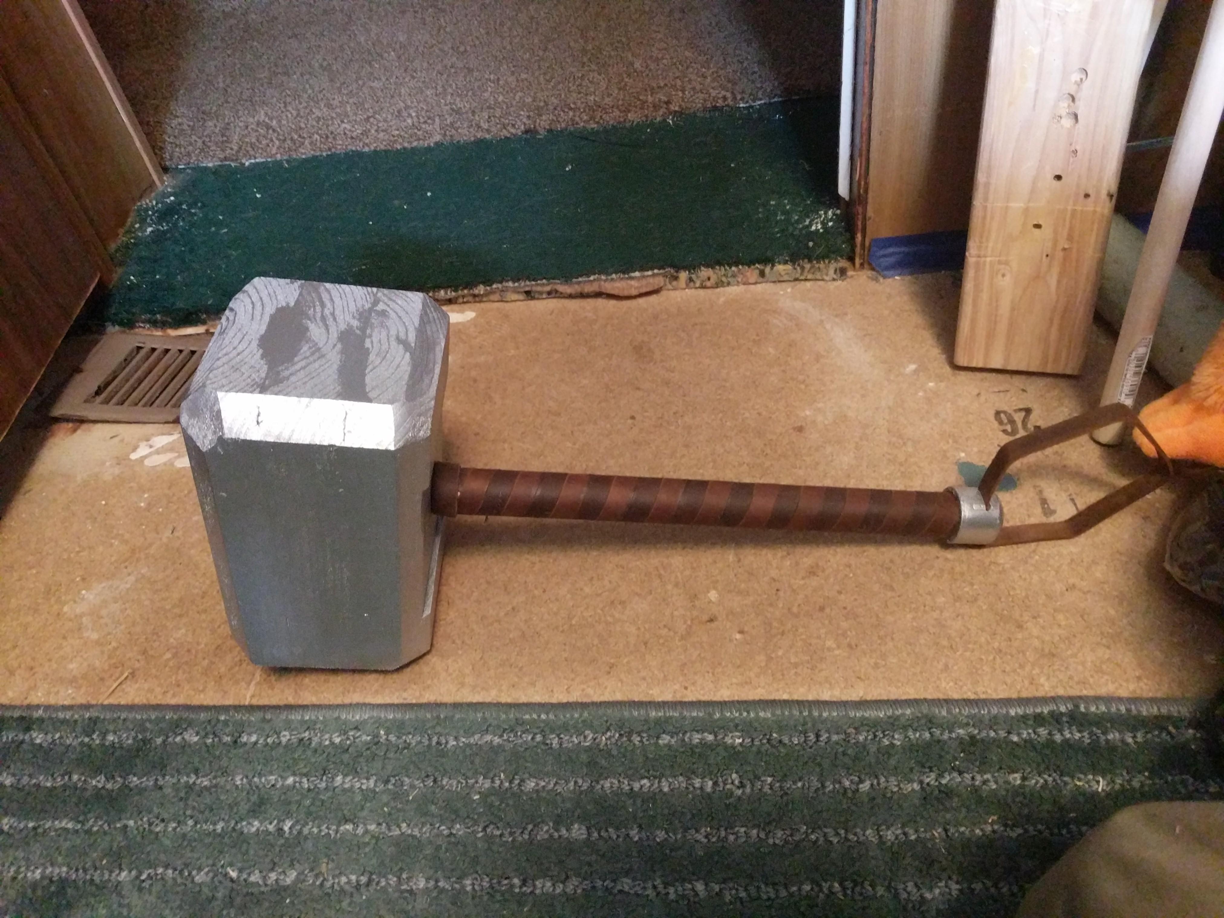 Thors hammer just in time for endgame r/woodworking