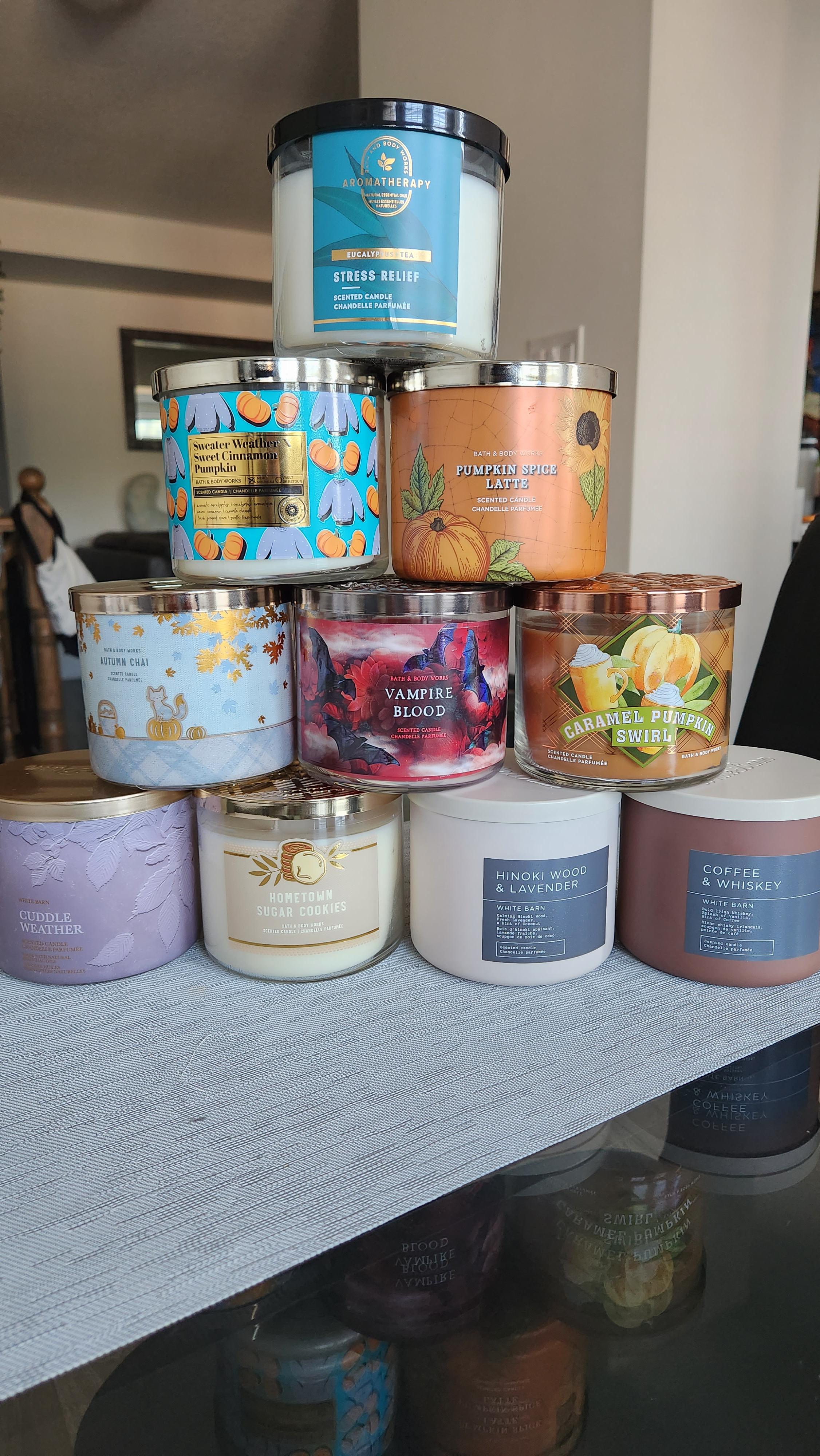 Canadian Candle Haul r/bathandbodyworks