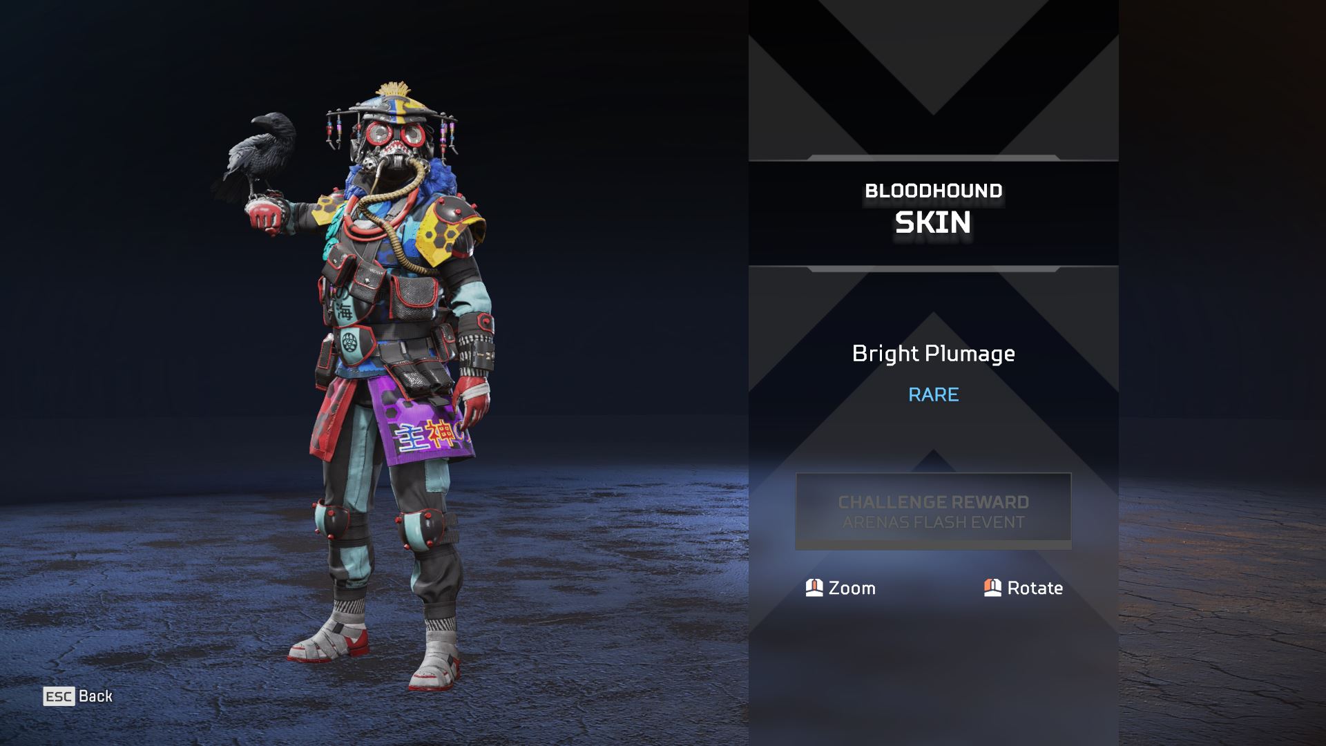 New Bloodhound skin "Bright Plumage", available in the Arenas Flash