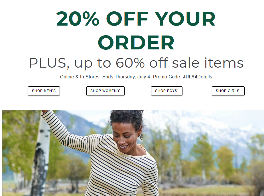 20 off your order. use code JULY4. Ends July 4. I hope everyone