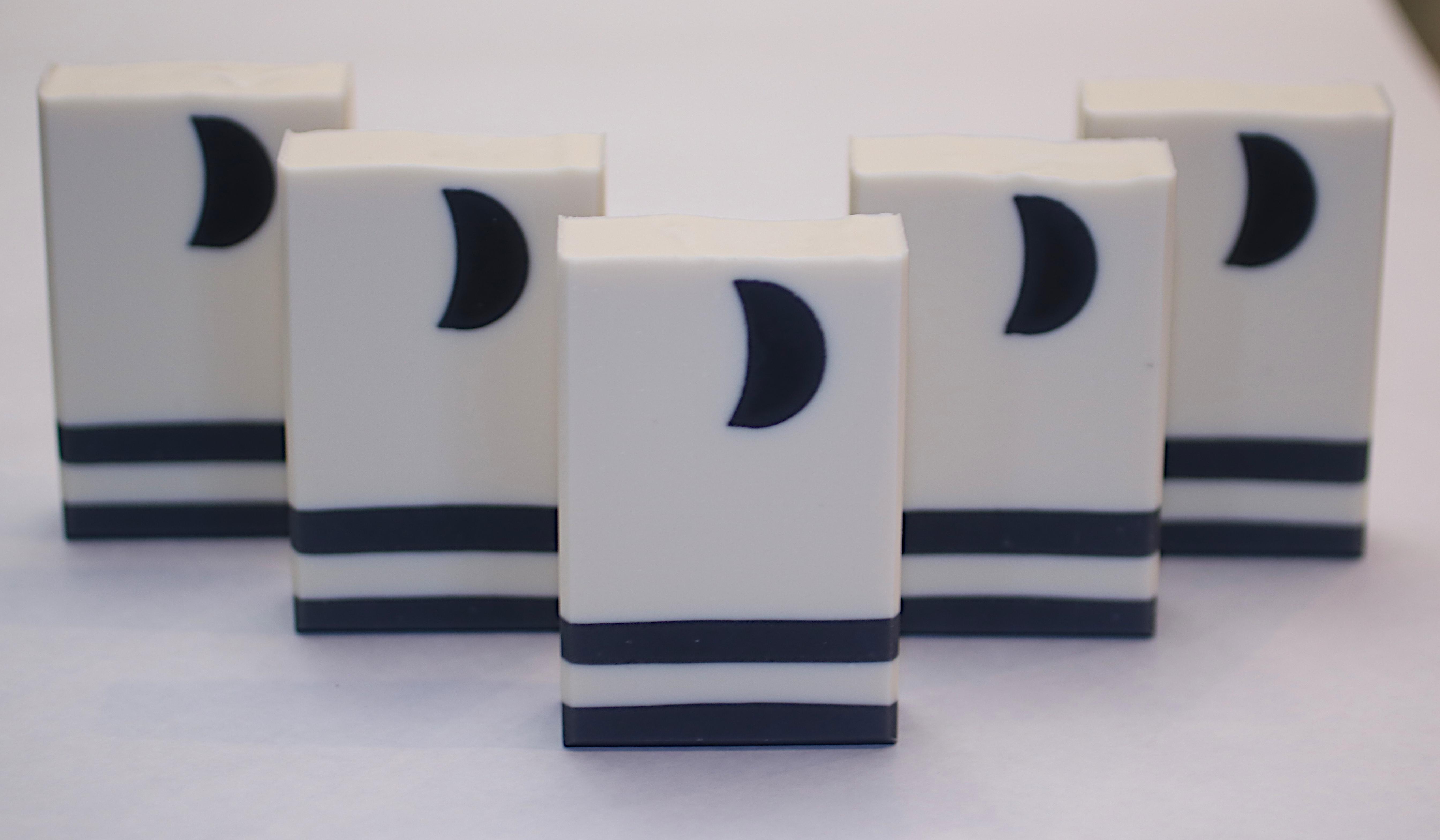 Newest soap. Black moon scented with blueberry muffin (weird smell for