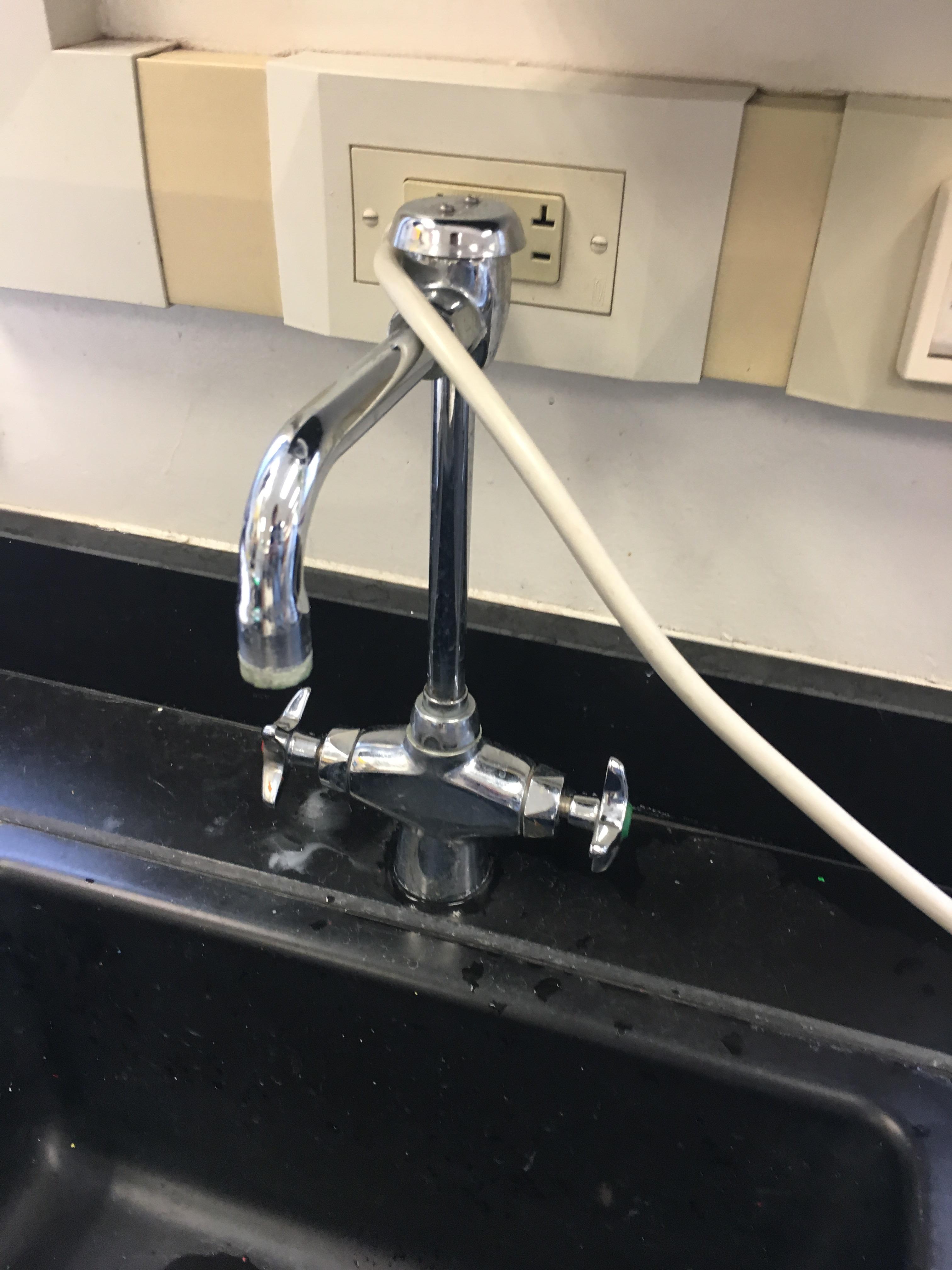 These outlets are right behind the sink in my science room. Is this