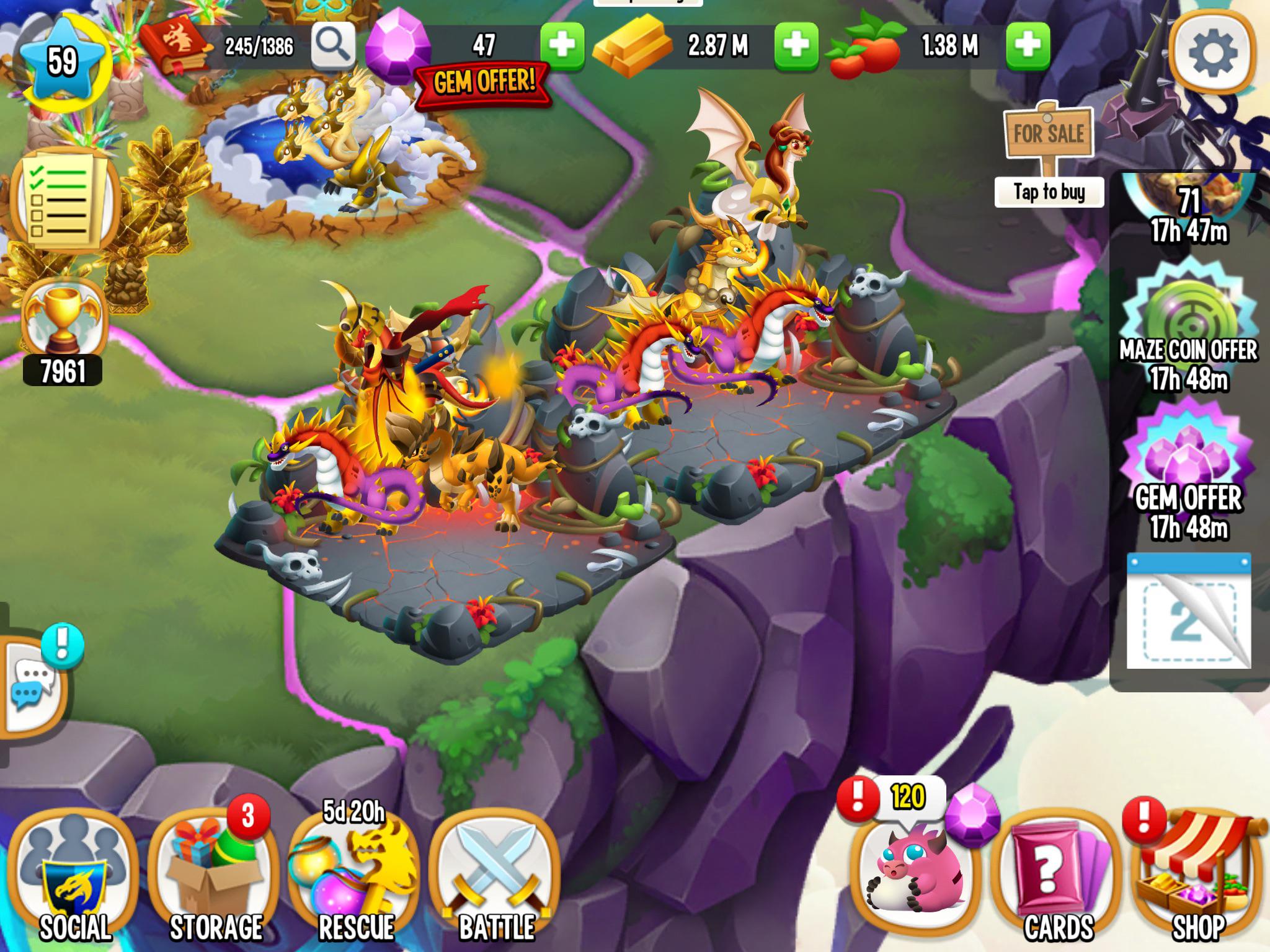 The original rainbow habitat r/DragonCity
