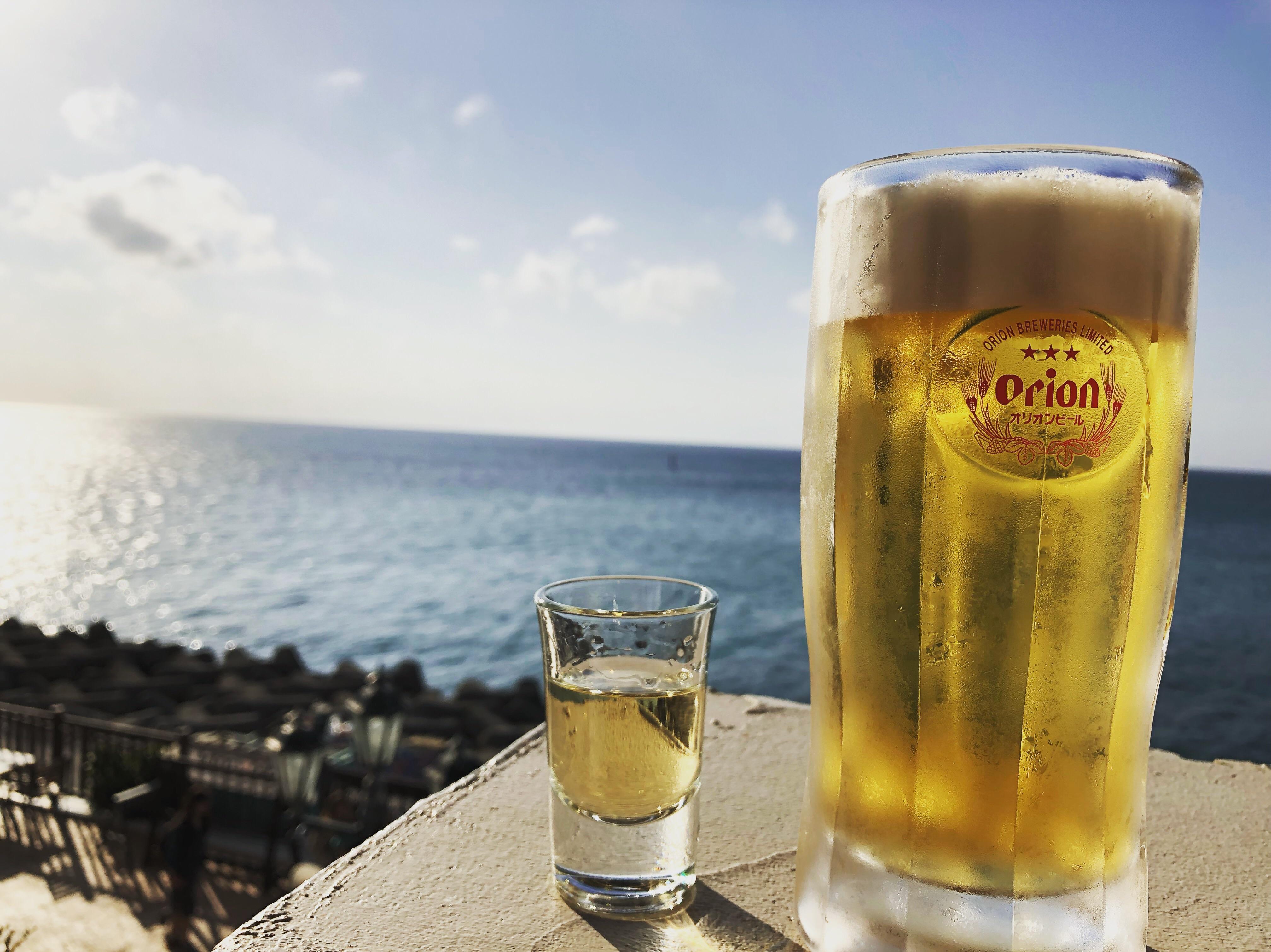 Okinawa, Japan. Orion Beer w/ snake sake 🐍 r/beerporn