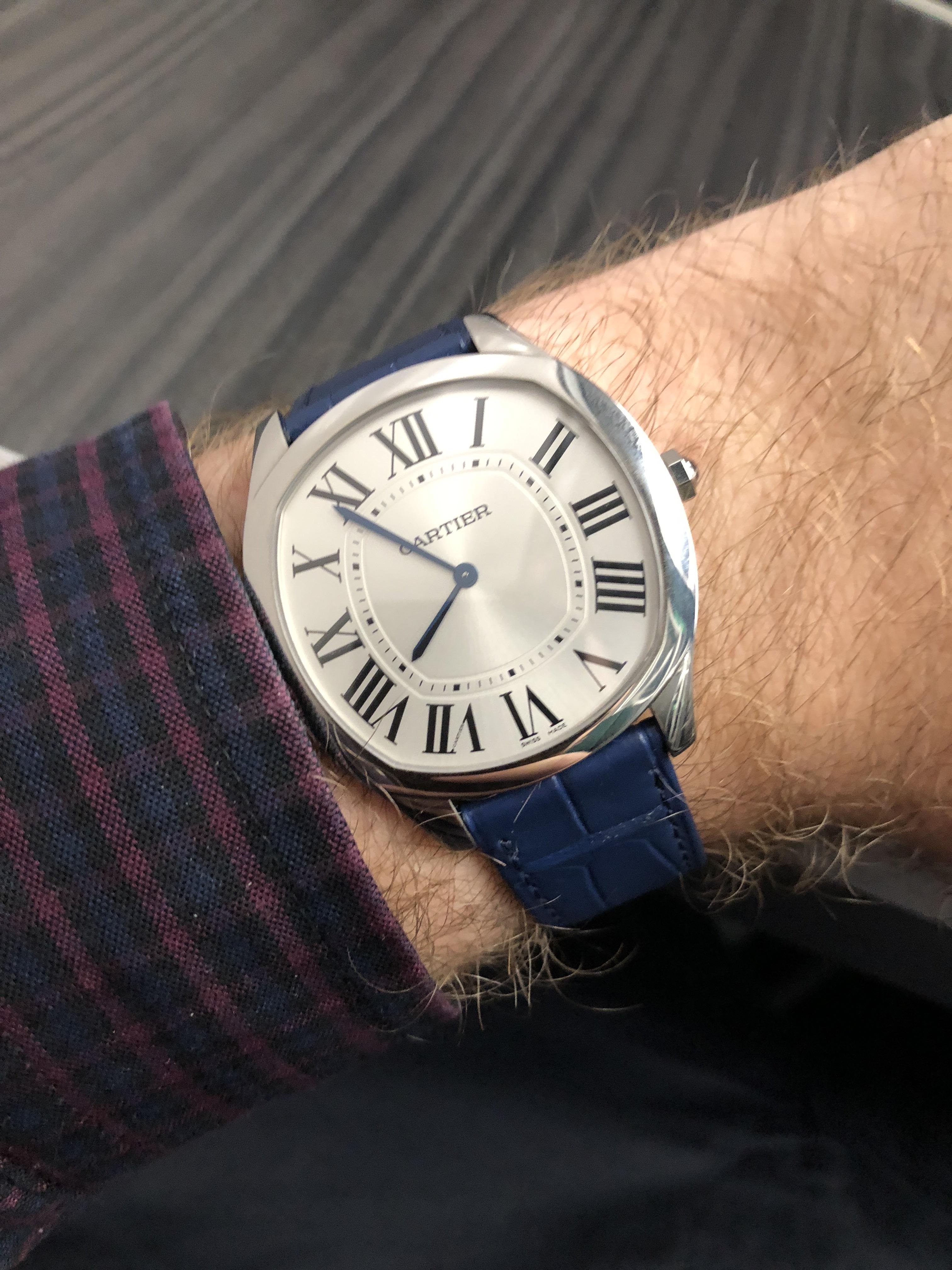 [Cartier] Drive Extra Flat Great work watch The WristWatch