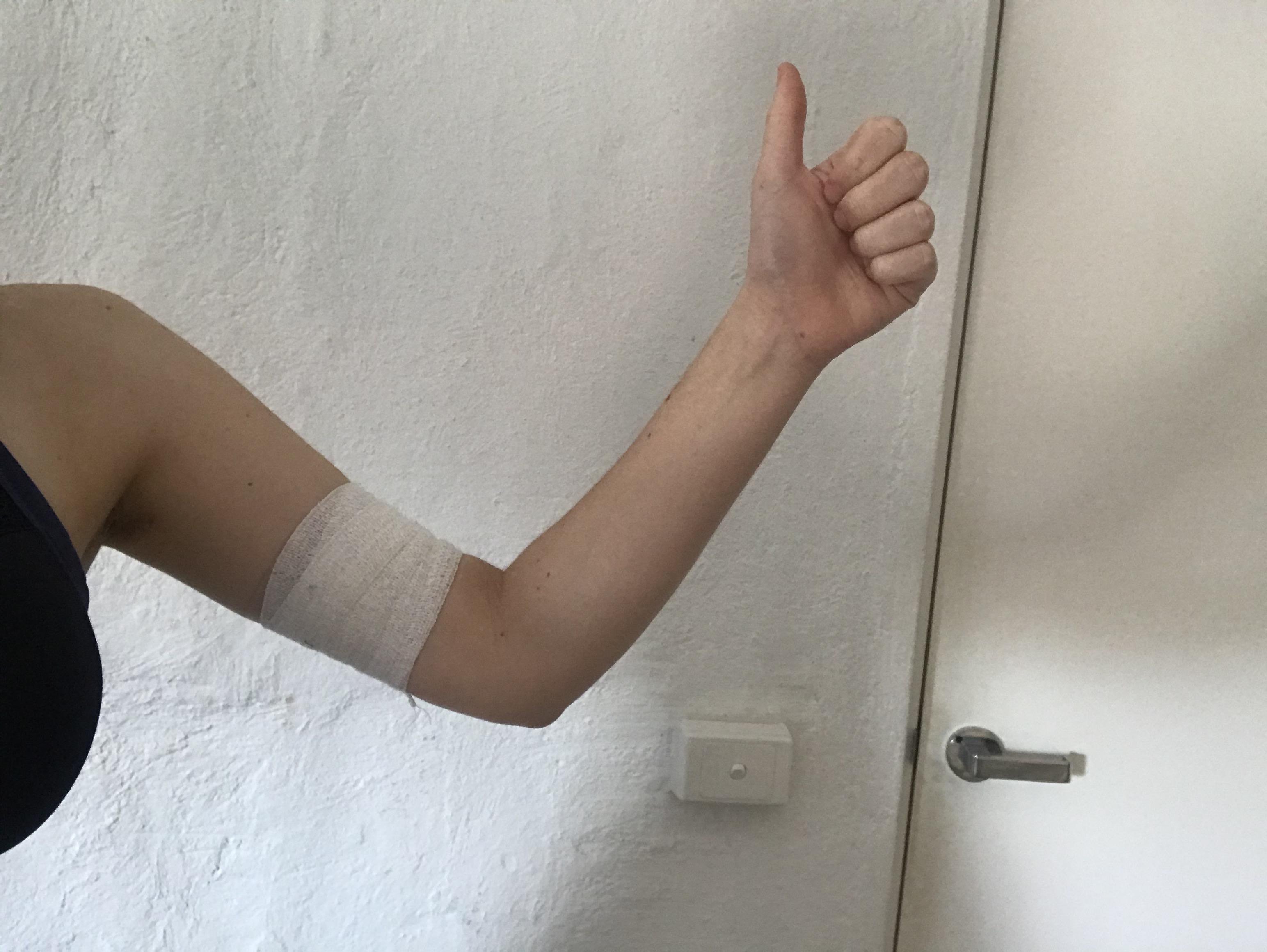 Hey mum! I just went to my doctor and got the arm implant behind your back. I know you would