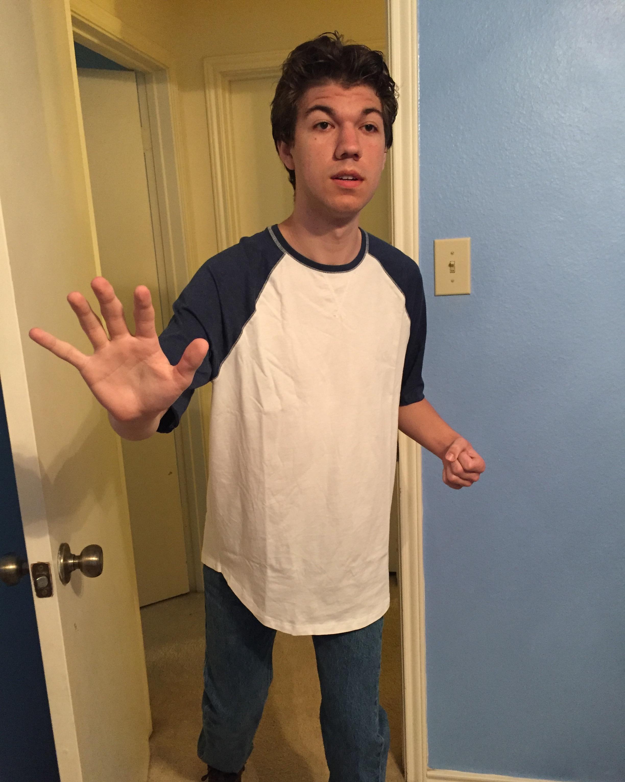 I cosplayed as Ethan for a senior dress up day (today was meme day