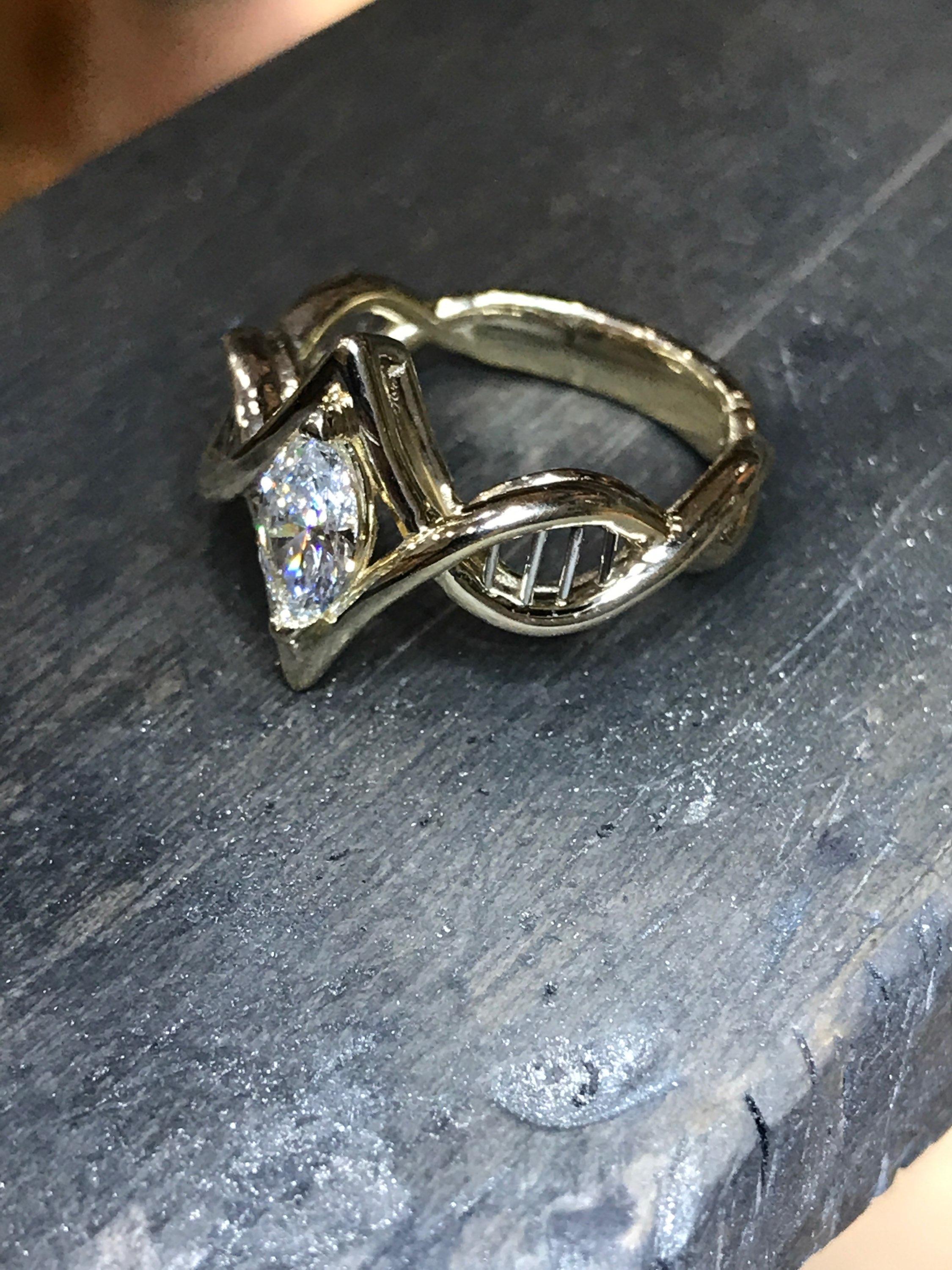 I thought you all might like to see my really cool DNA engagement ring