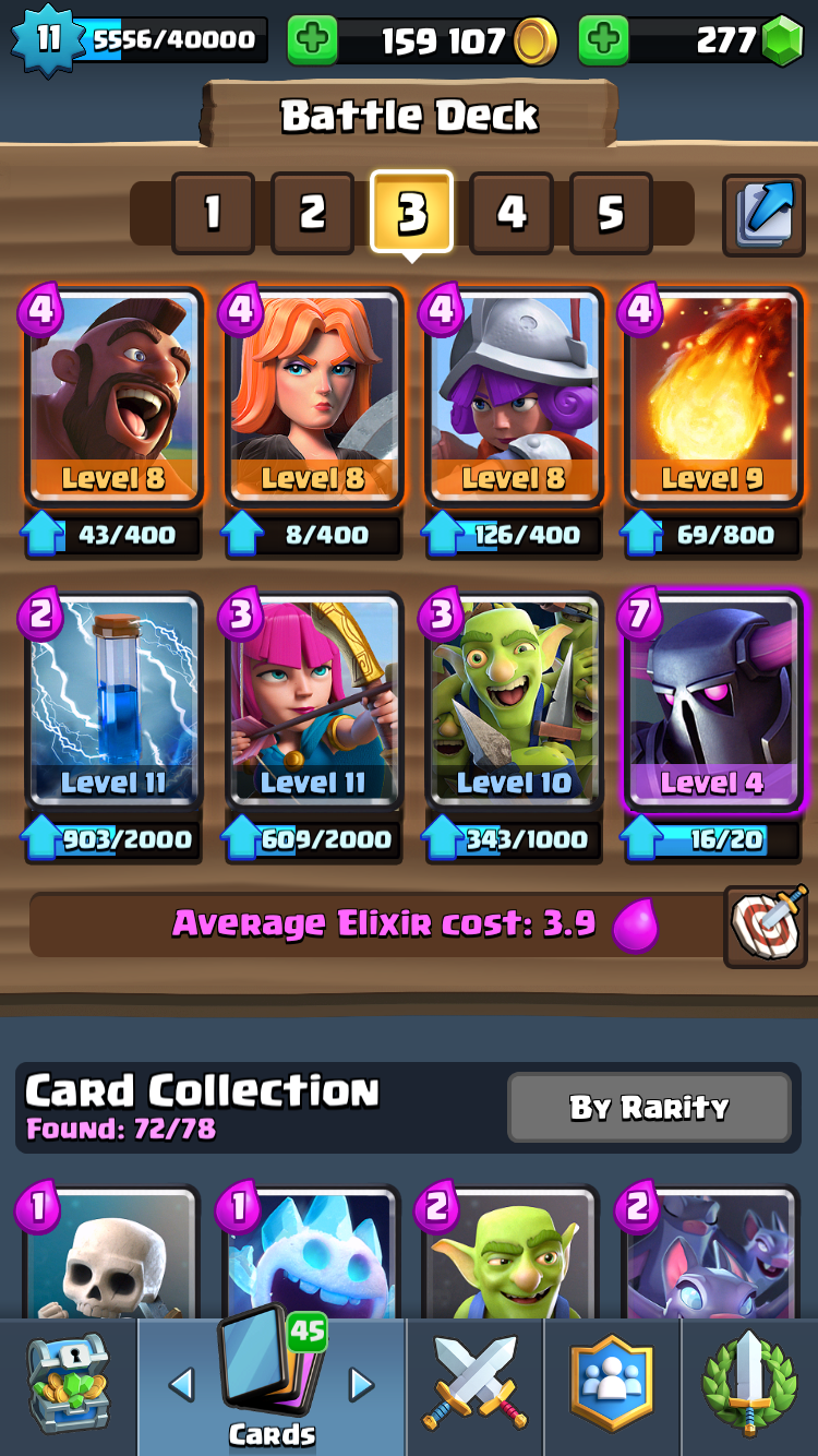 Rate My Deck (Currently Between 3.7k and 3.8k) ClashRoyale