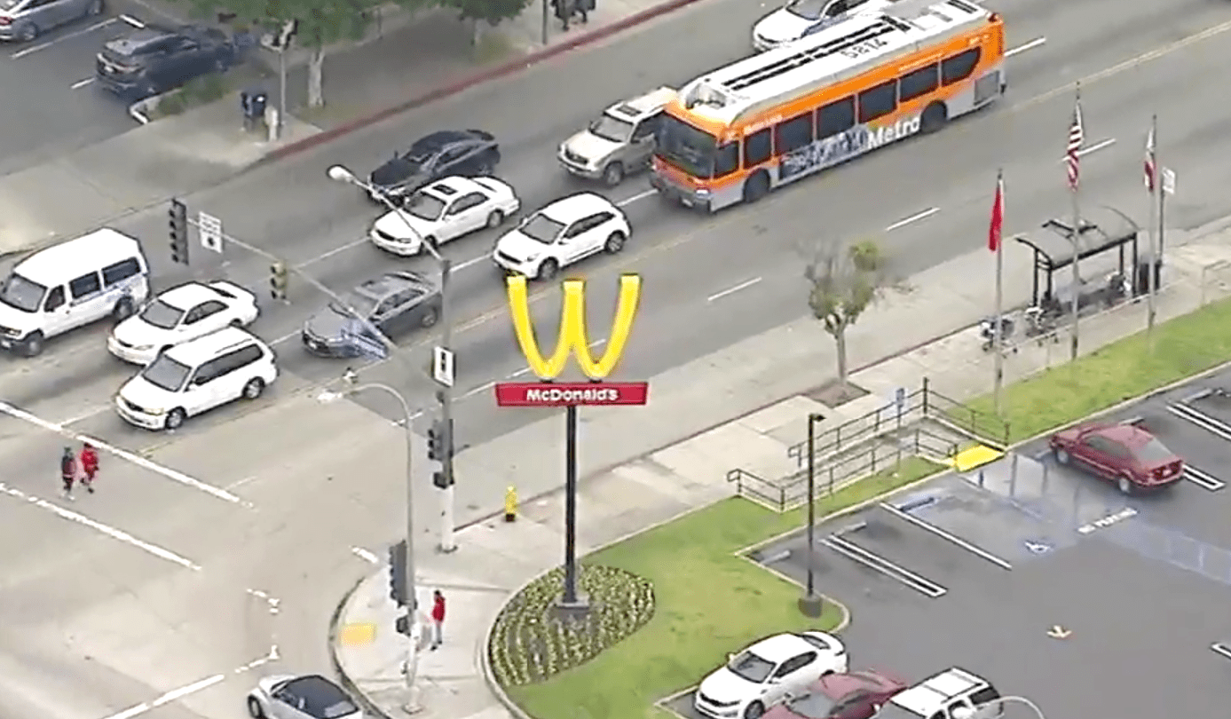 McDonald's flips its arches in Lynwood, CA for International "Women's