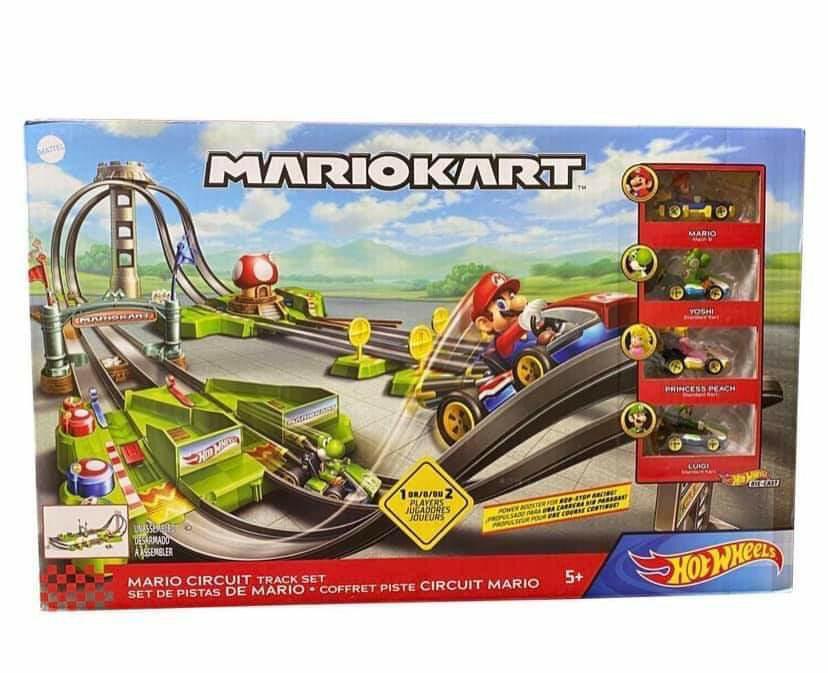 Apparently there’s a Hot Wheels Mario Kart track with 4 cars instead of