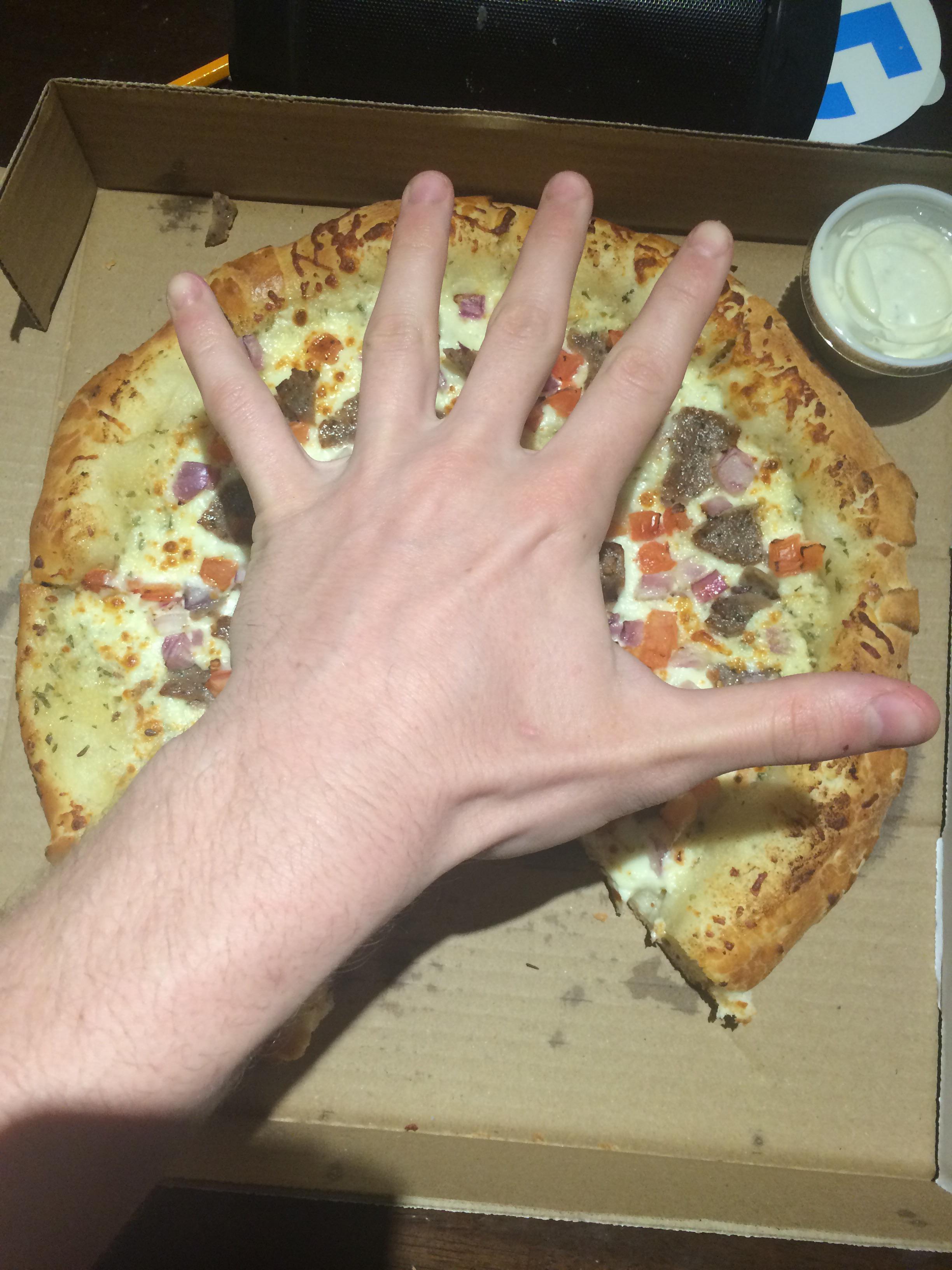 This medium size pizza r/mildlyinfuriating
