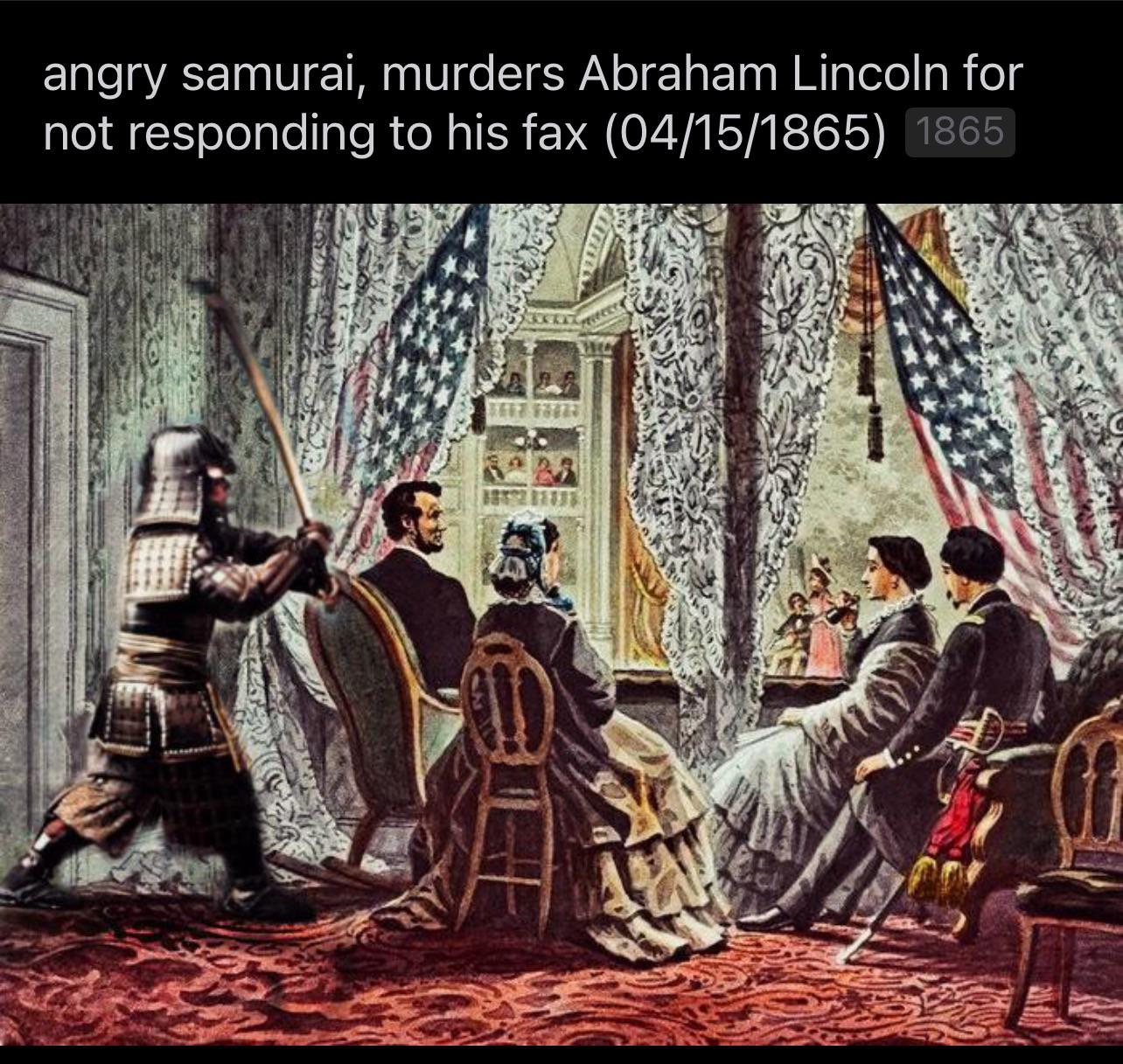 There was about a 20 year period when the samurai a thing in Japan