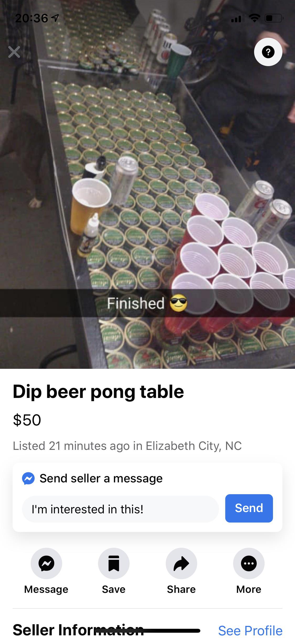 Beer Pong Table made of dip cans. *vape juice and miller not included