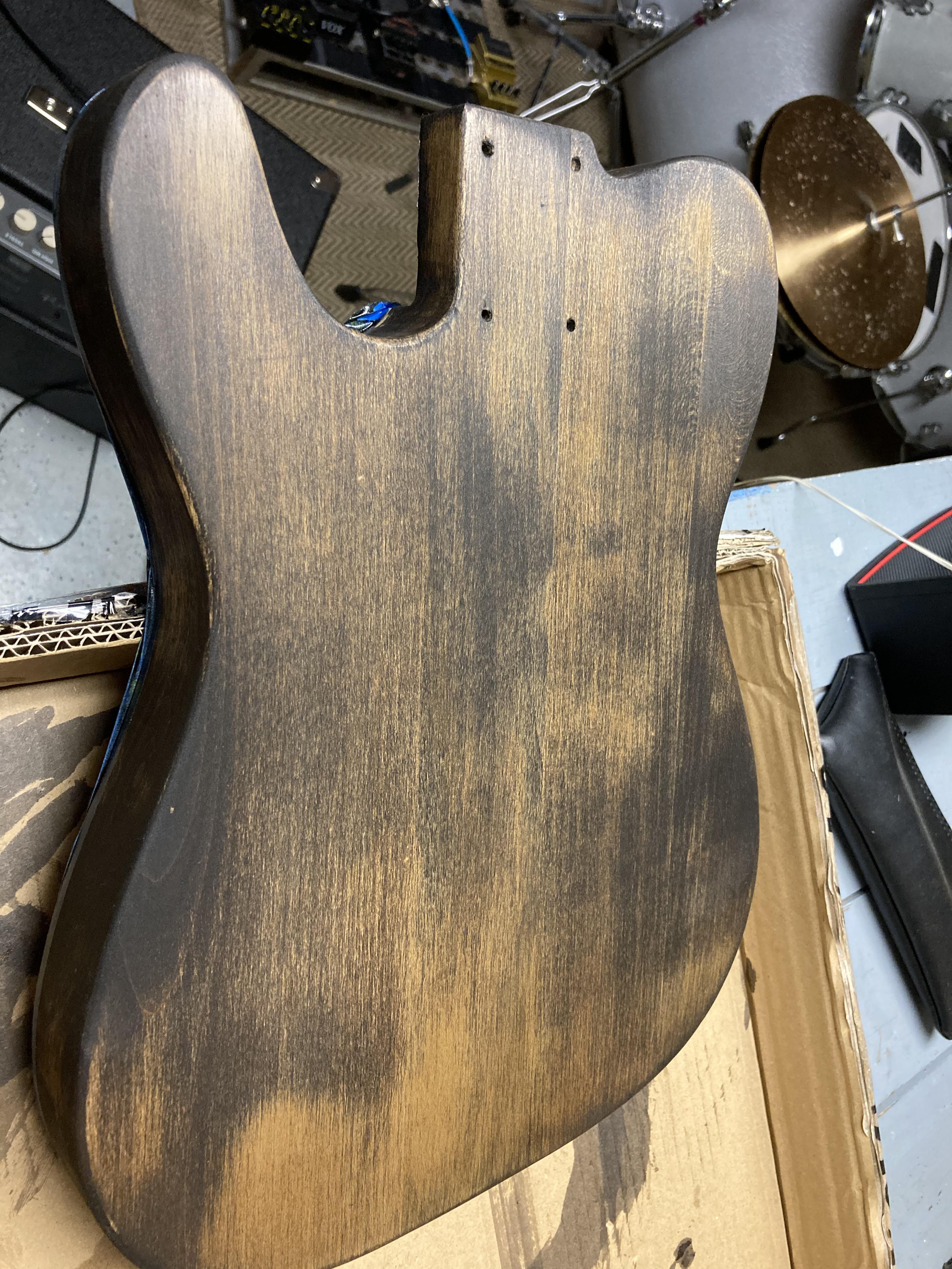 First time staining a guitar (basswood body), how does it look? r/Luthier