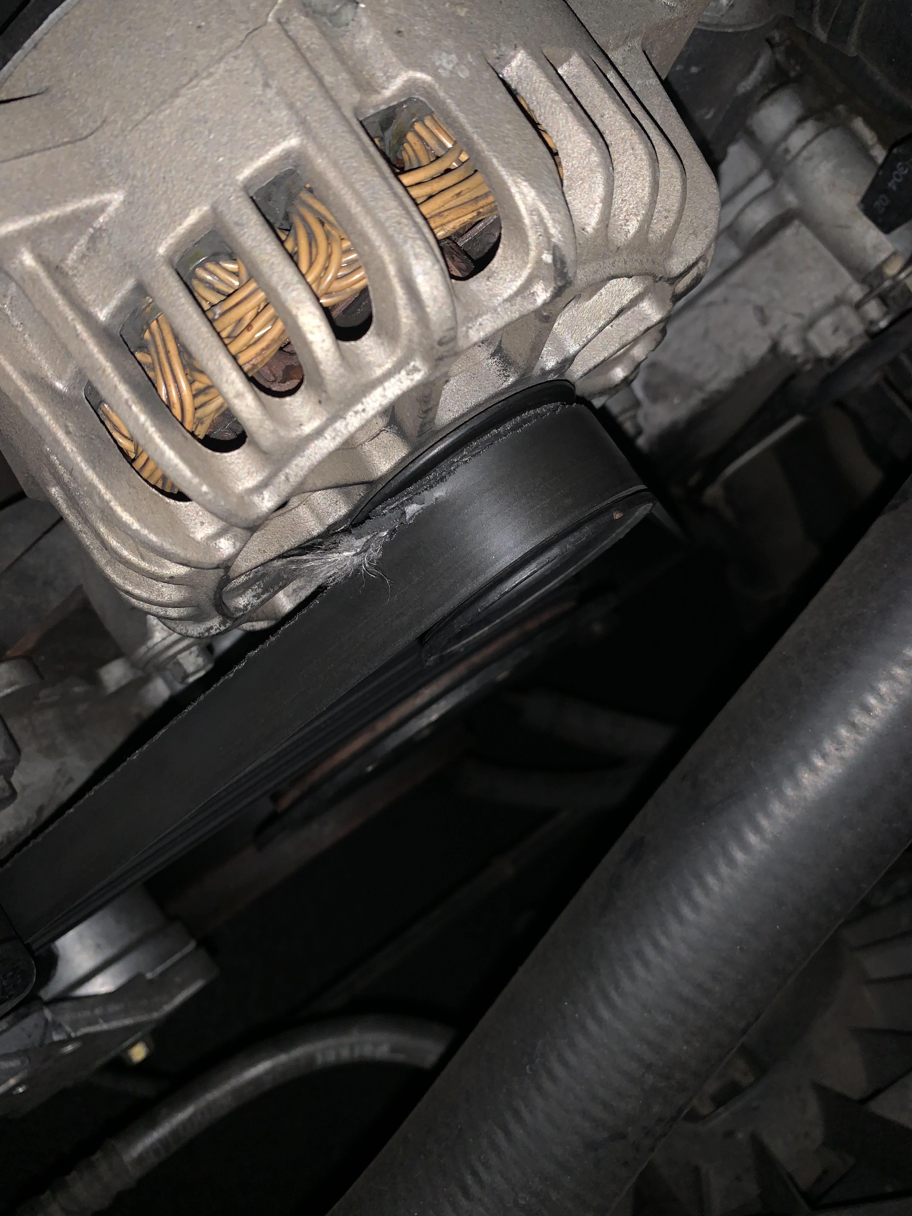 Why is my serpentine belt starting to shred on one side? r/MechanicAdvice