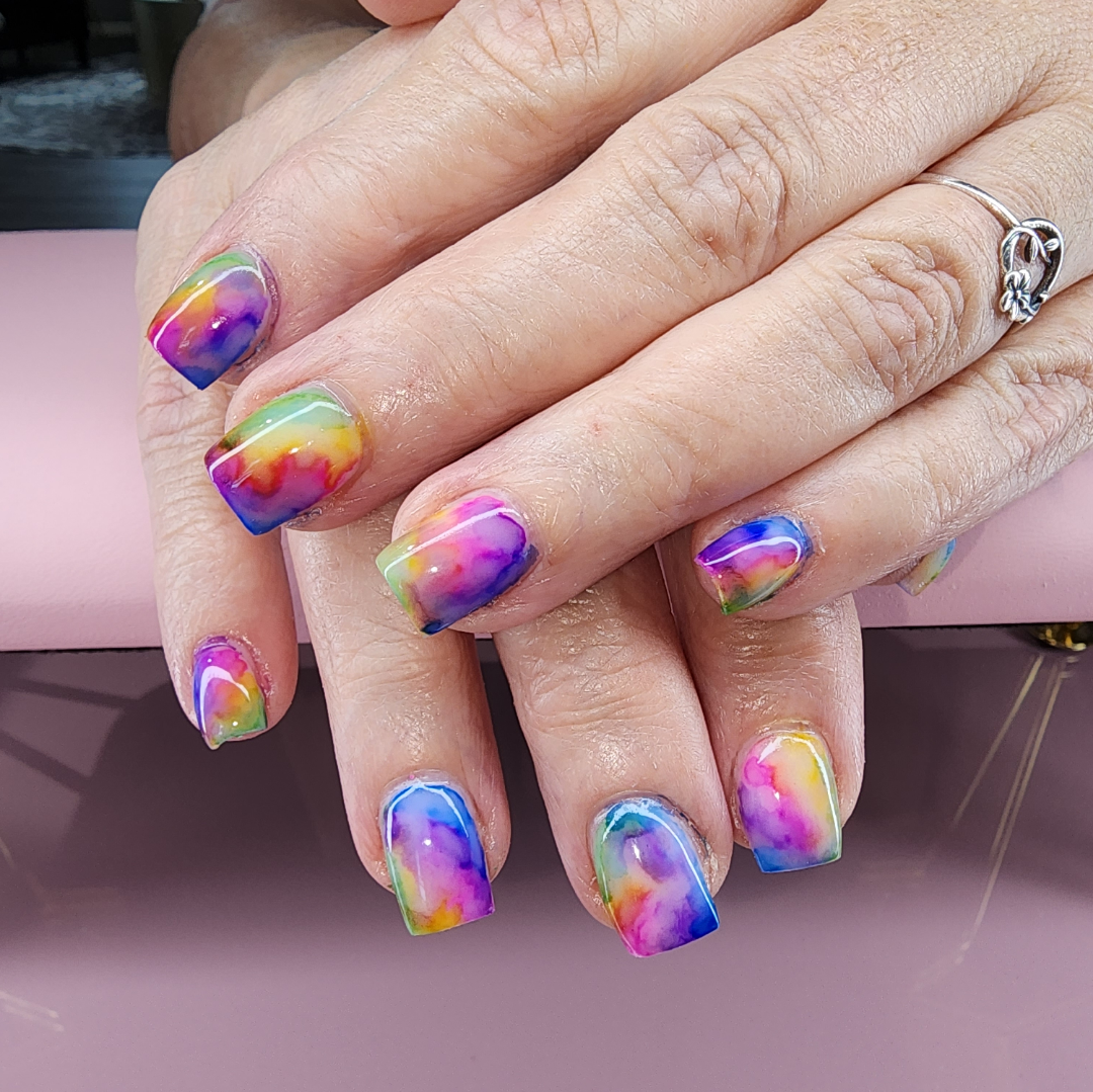 What do you think of these? My first time doing a rainbow tyedye look