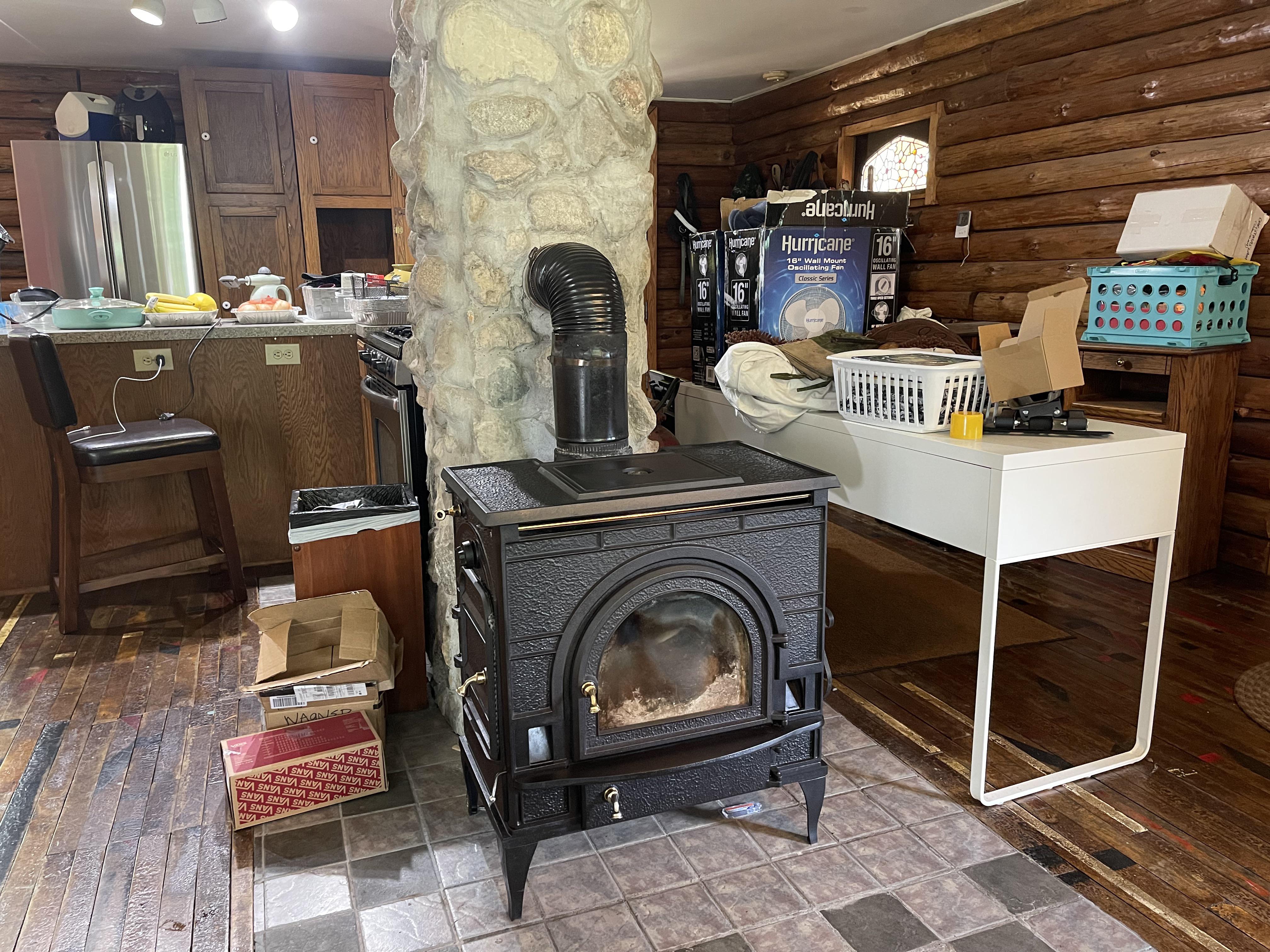 Just moved into a log cabin with this baby. Oiled the outside so far