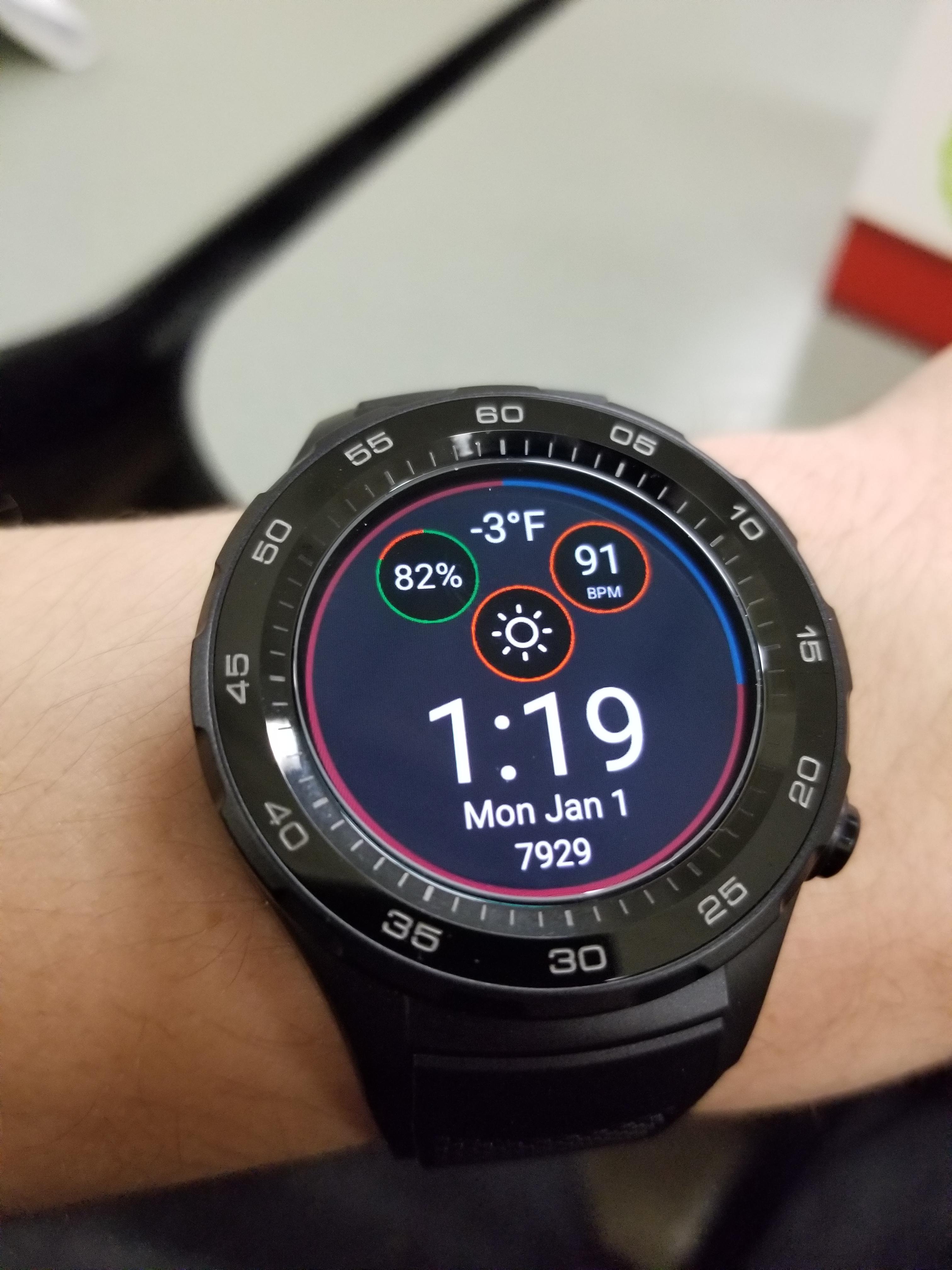 This watch face I made. Huawei watch 2. Watch maker. r/AndroidWear