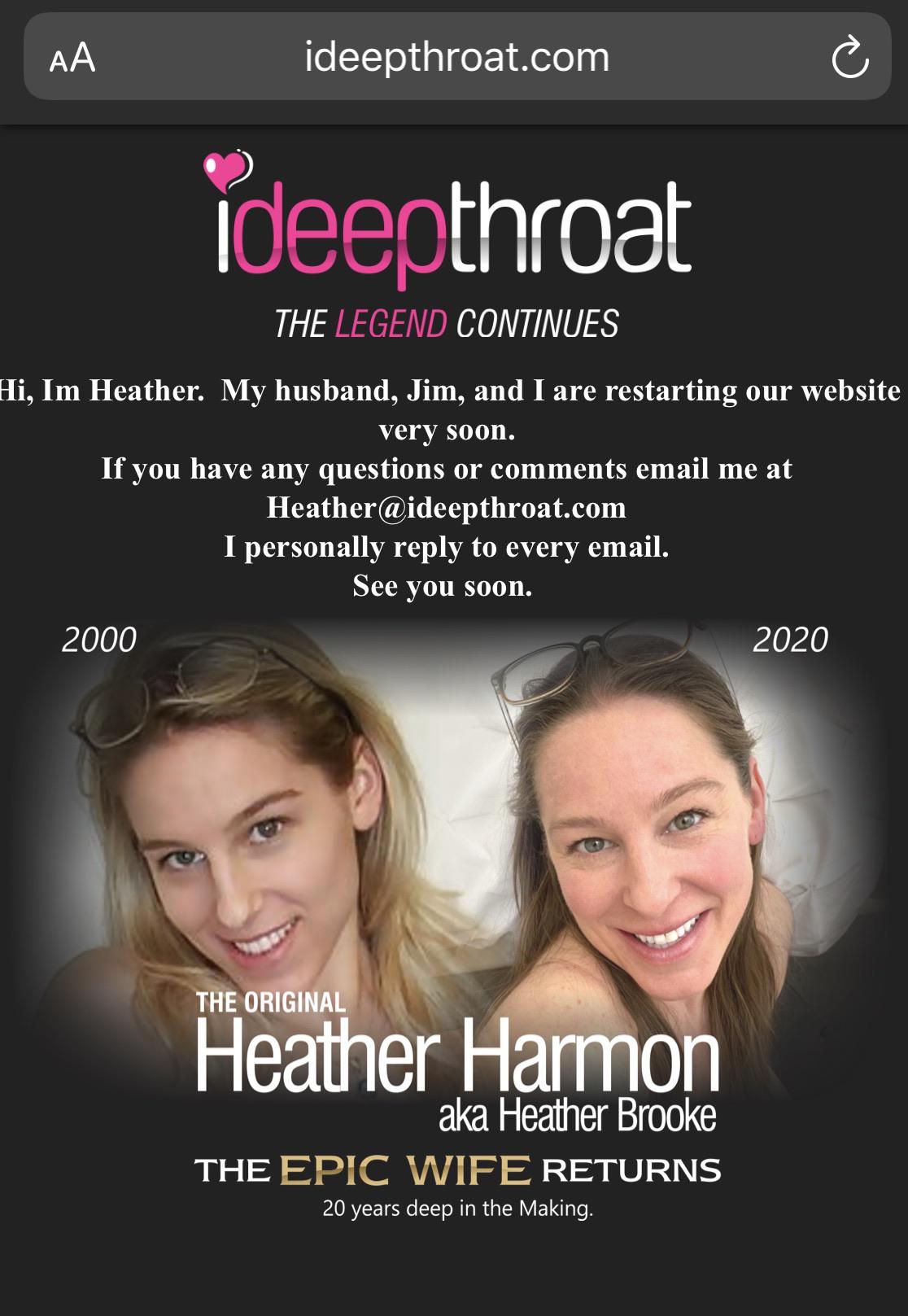 It’s official! Heather “Brooke” Harmon of iDeepthroat HAS RETURNED! : r
