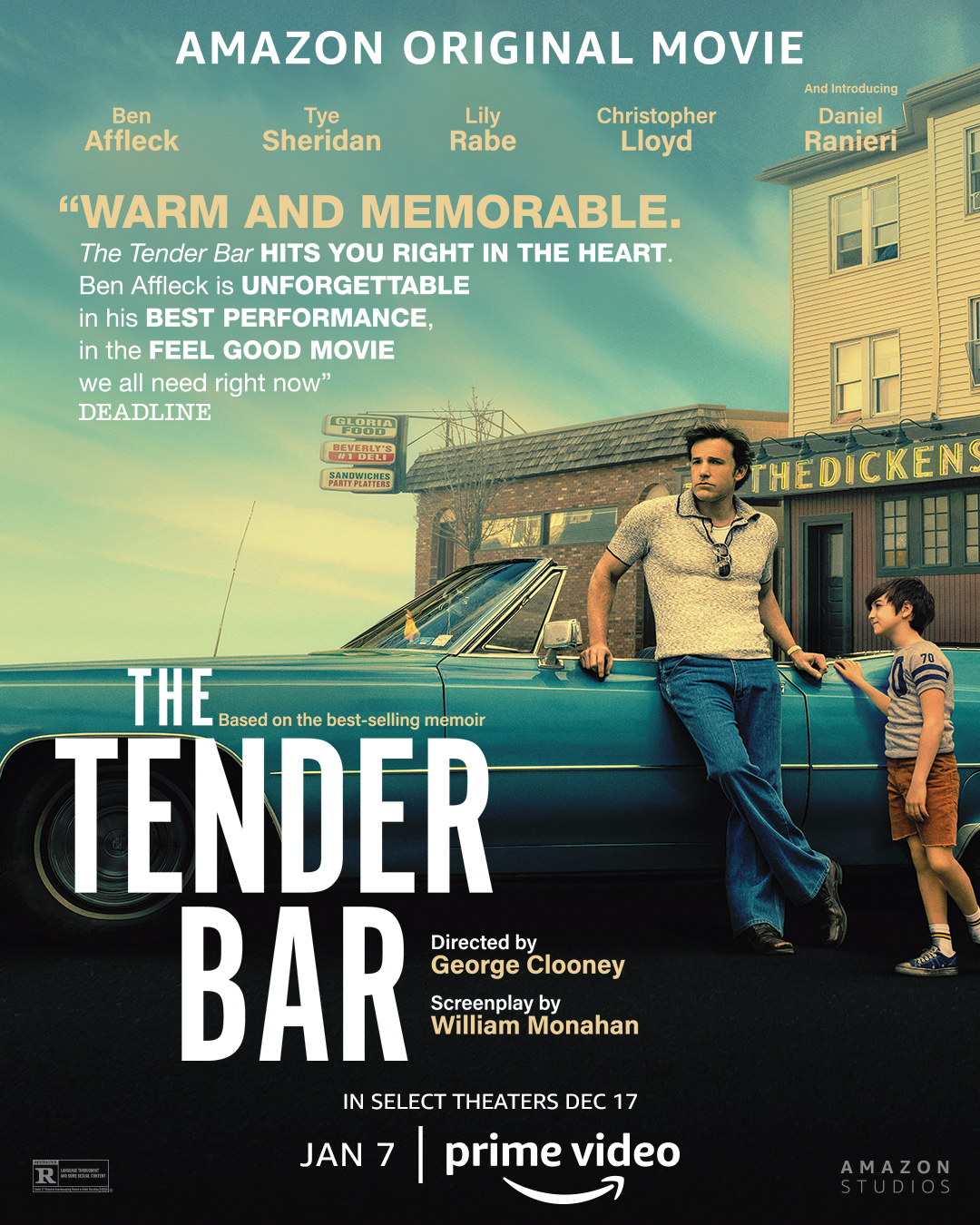 Official poster for Clooney's 'The Tender Bar', starring Ben