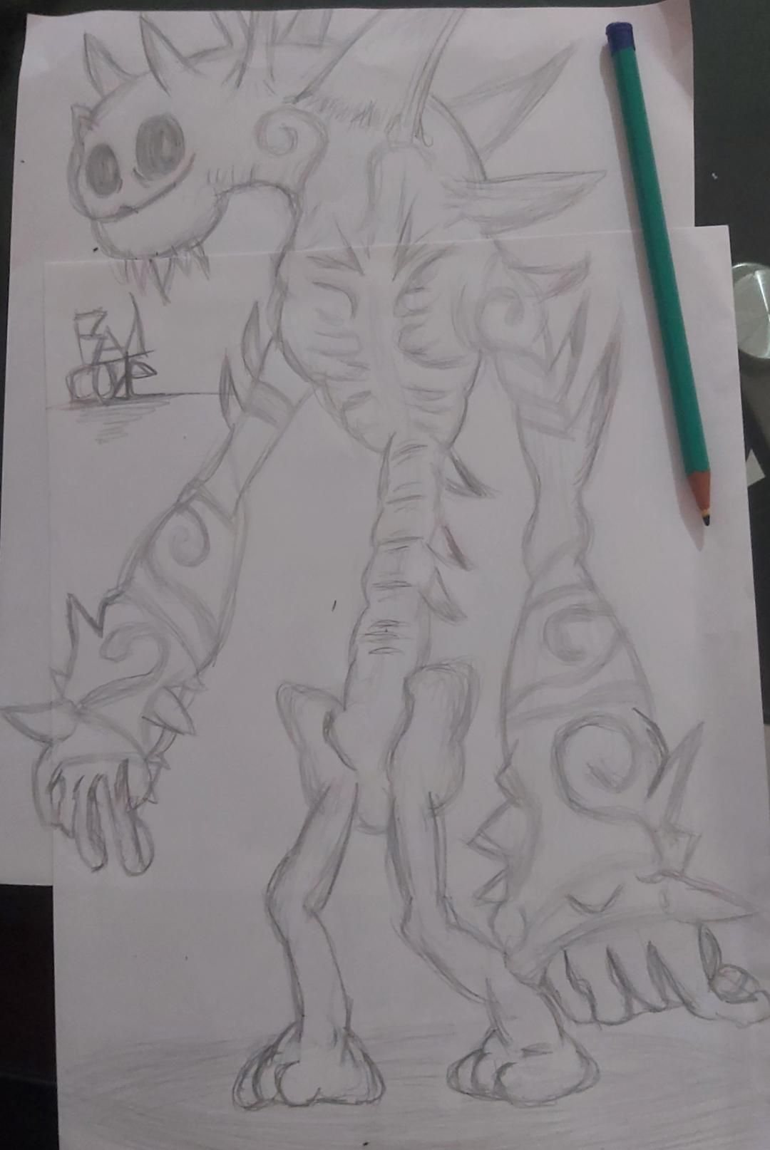 [FanMade] A random drawing of my favorite Nekoluga member r/battlecats