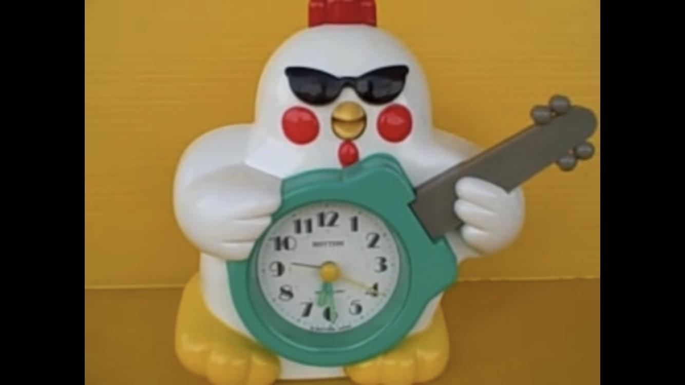 Rhythm rock n roll chicken quartz alarm clock r/nostalgia