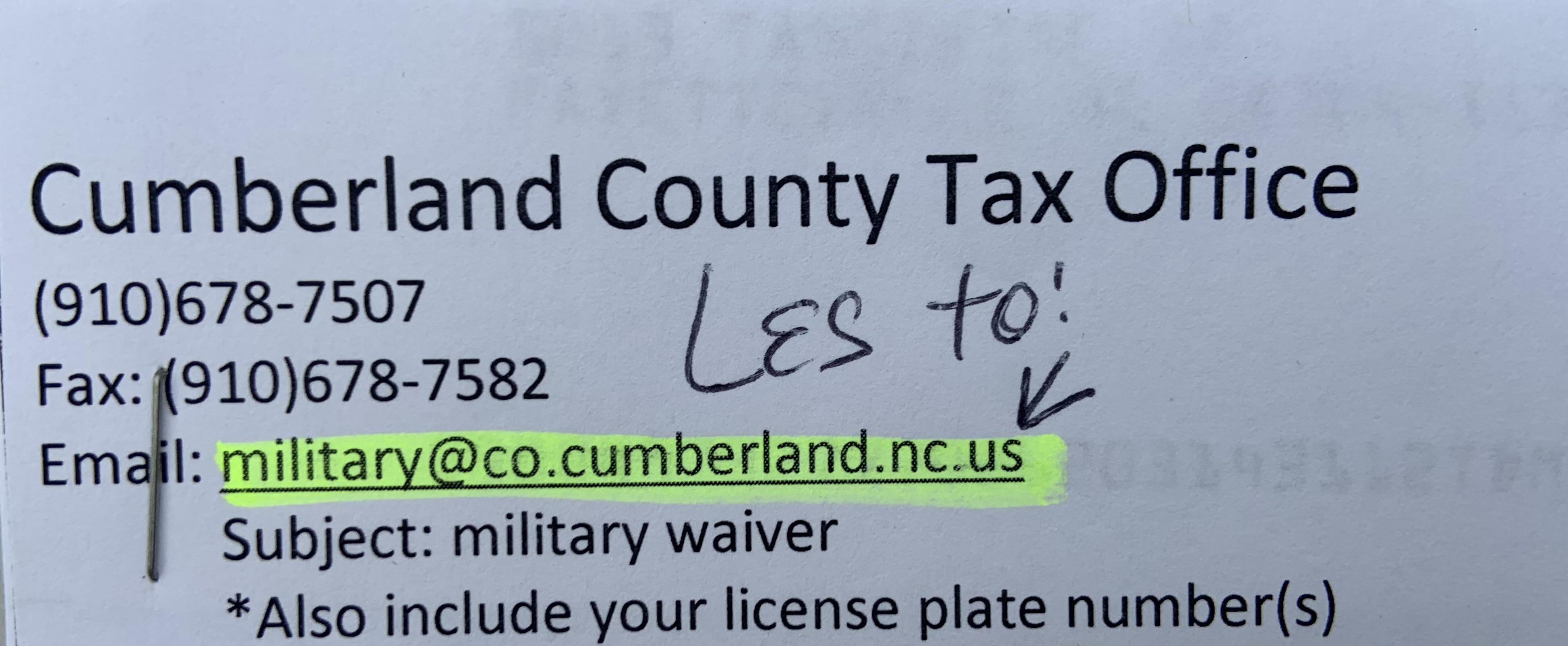 Waiver for Fort Bragg Car Sales Tax r/army