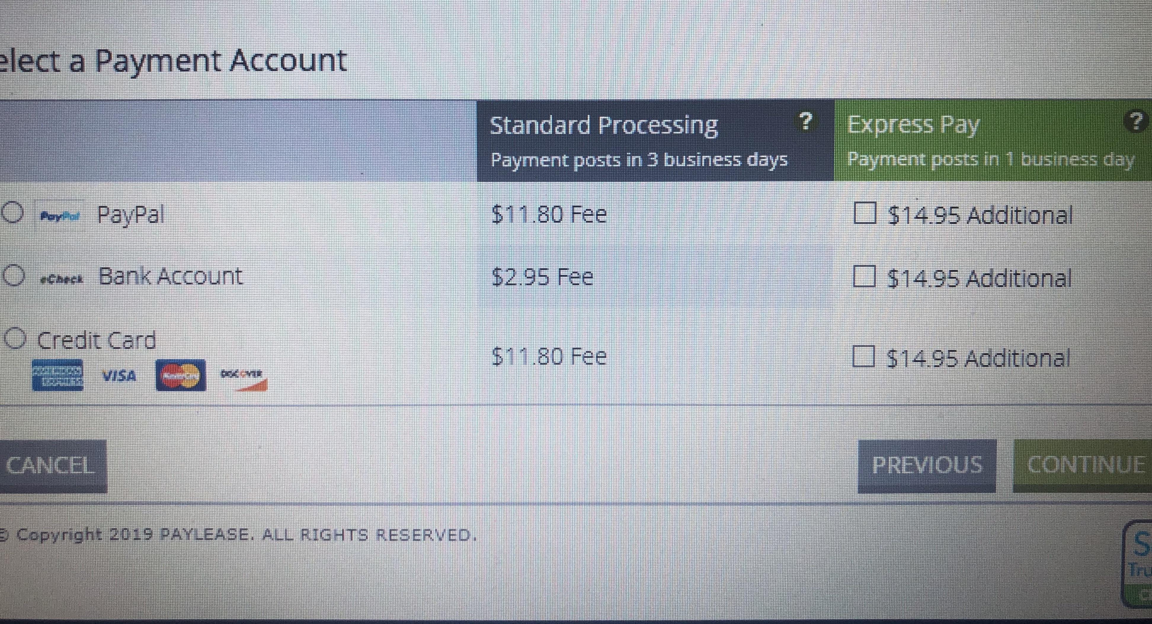 Hoa payment fee just to make payment. Payment on same day? That’ll be