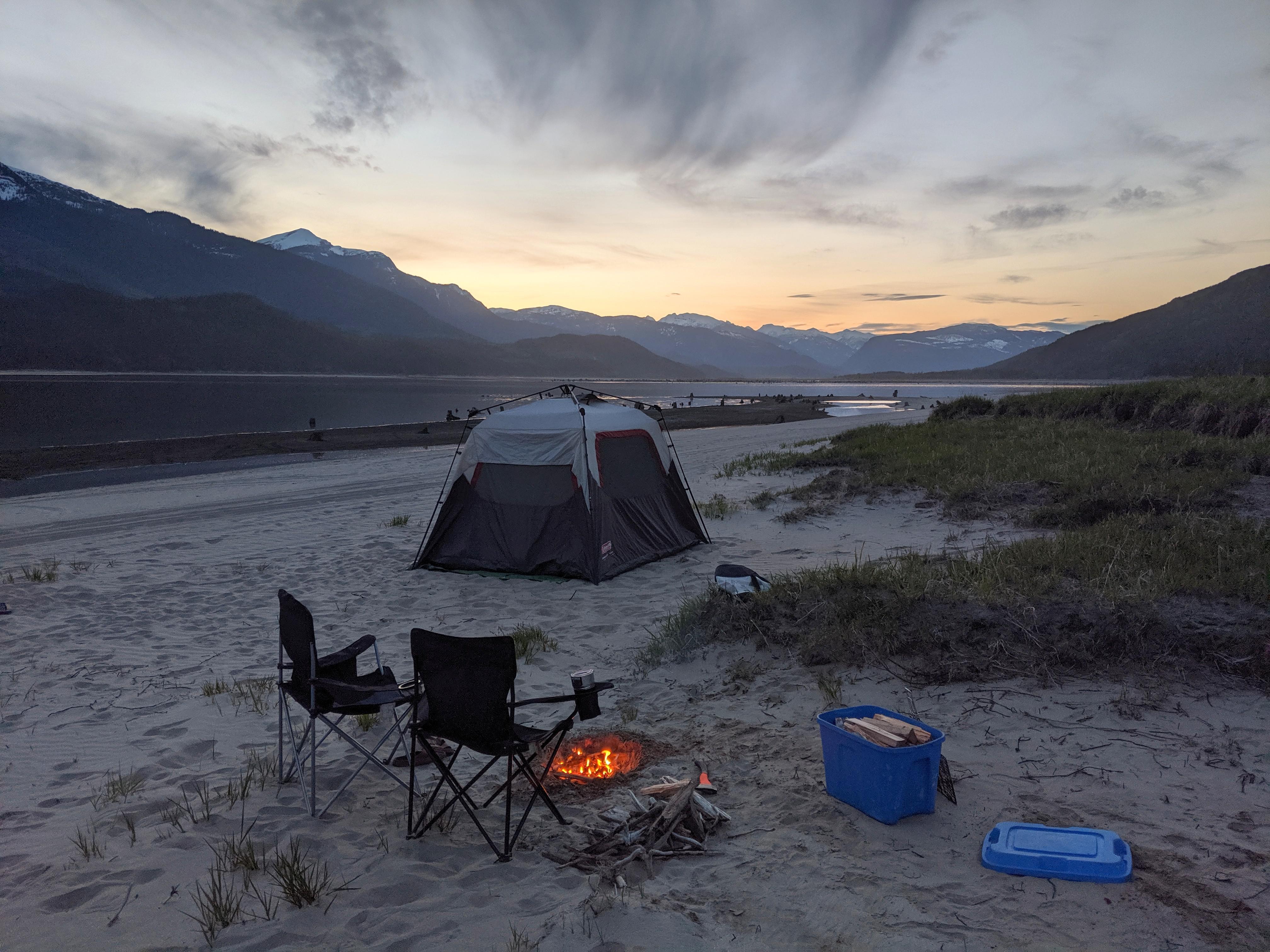 The best camping spot Ive ever stayed at. Columbia River, BC Canada