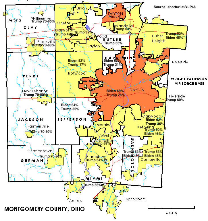 Results of the 2020 presidential election in Montgomery County, Ohio