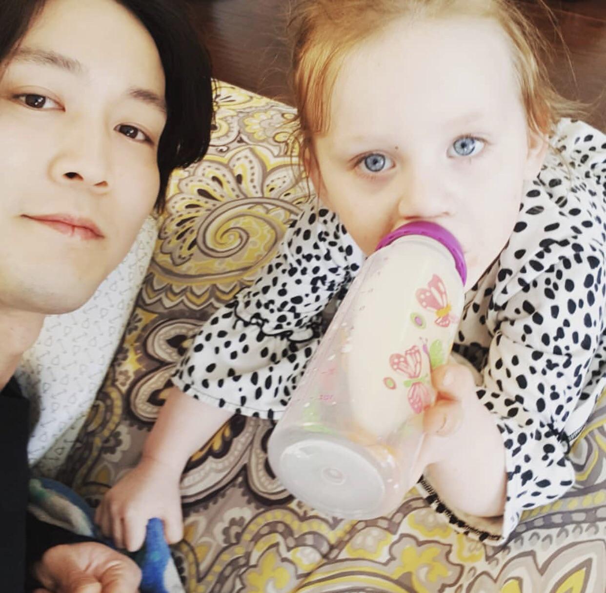 A three 1/2 yearold drinking from a baby bottle, not cool. It’s called