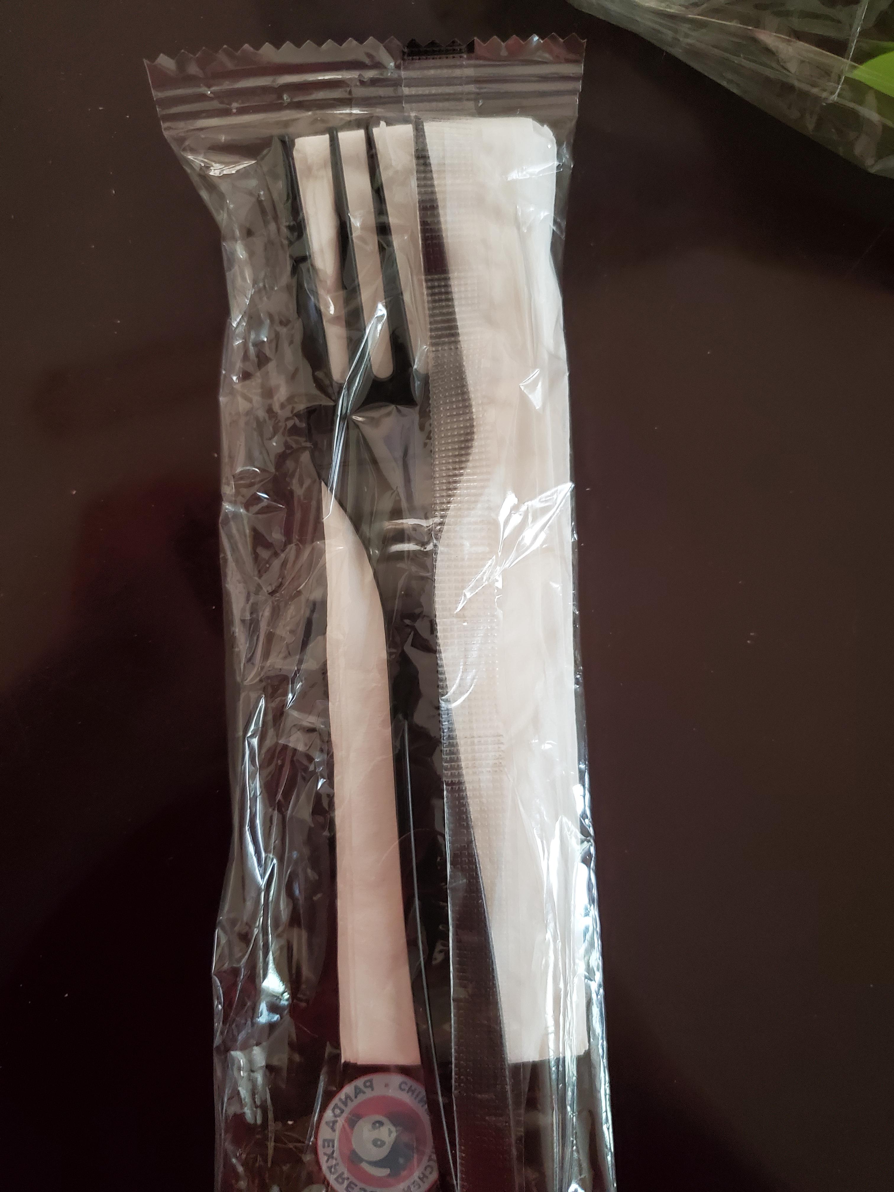 Can plastic utensils and the plastic wrap be recycled in the reclining bin or is there a