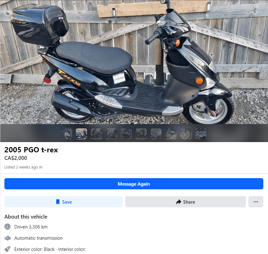 Is this 2005 PGO trex worth the cost? r/scooters