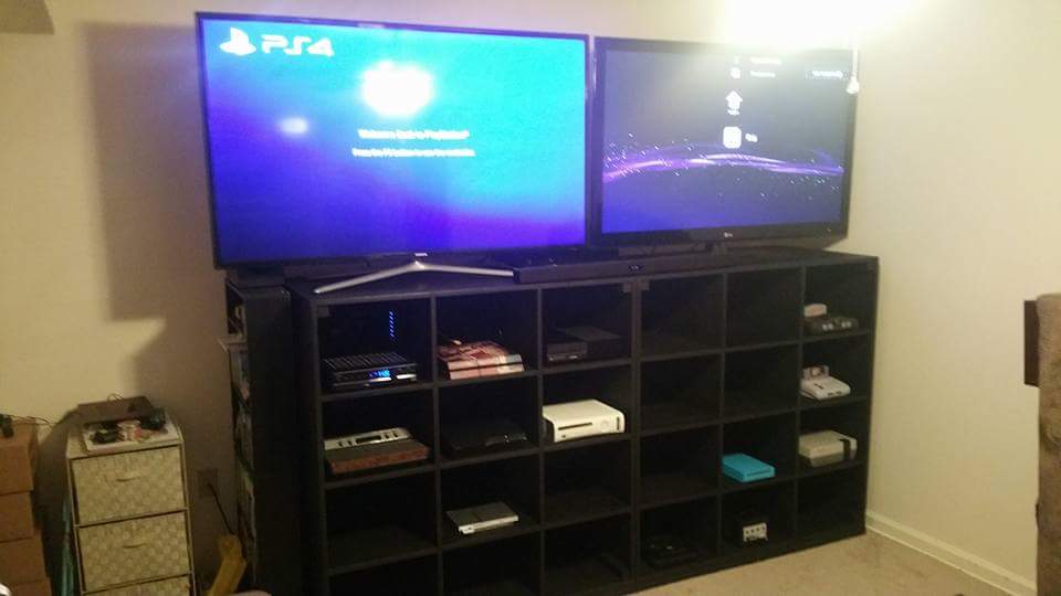 Custom built dual gaming setup for my wife and I to play together. r/gaming