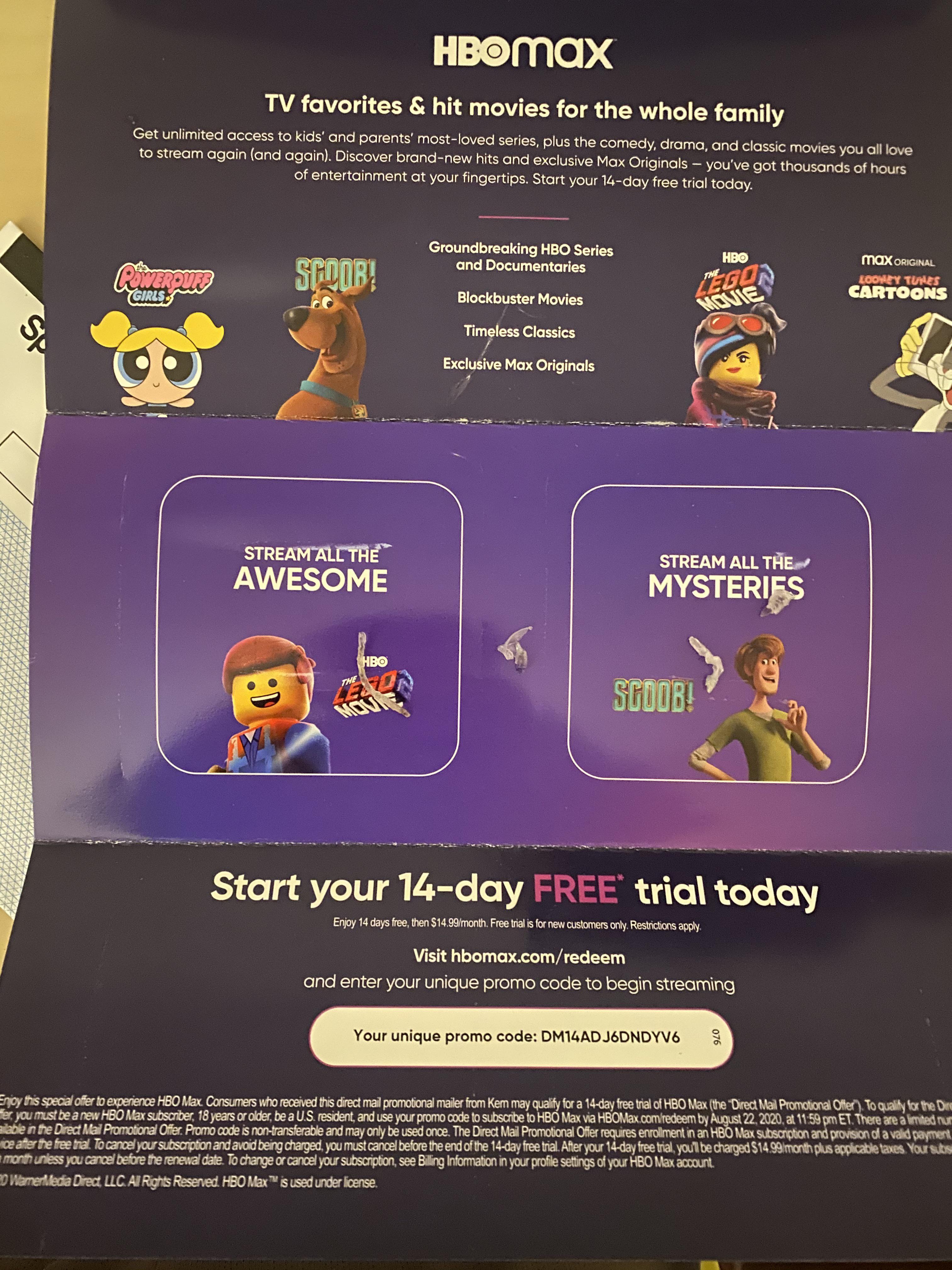 Free Hbo Max Promo Code GREFEM
