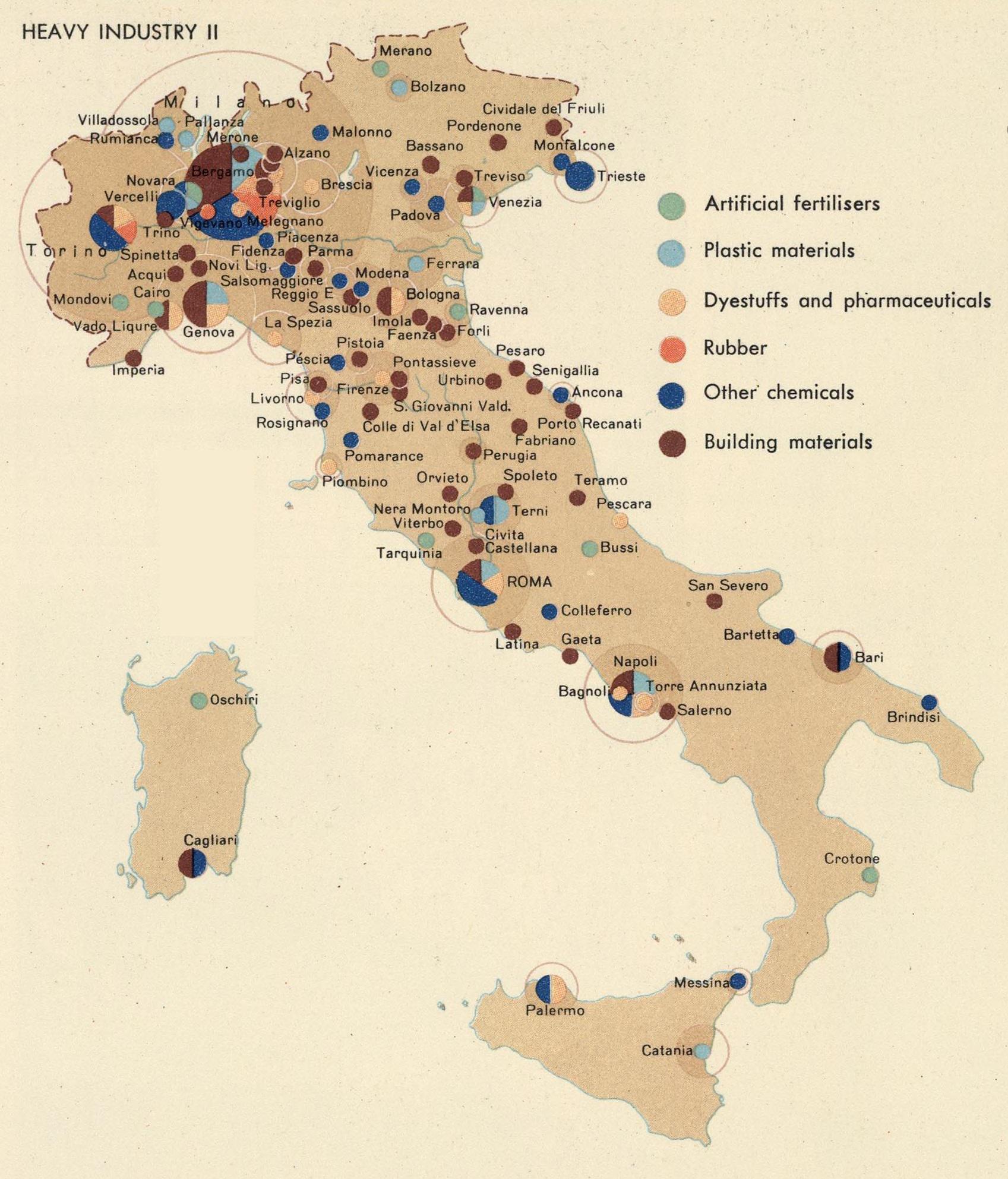 Another 1960s Industry Map Showing Where Some More Selected Heavy