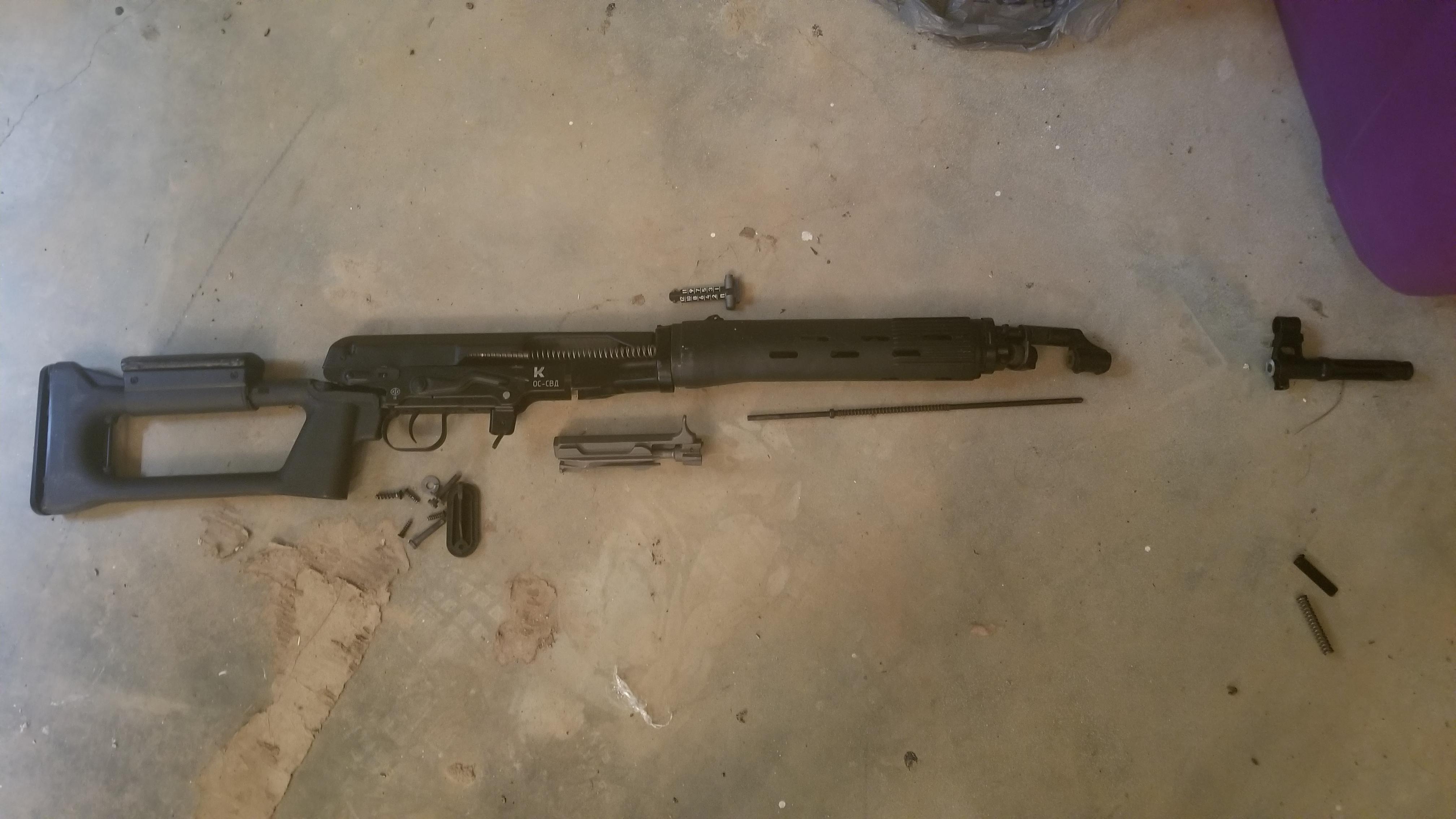 [WTS] Russian Dragunov SVD parts kit with bolt and cut receiver. 3250