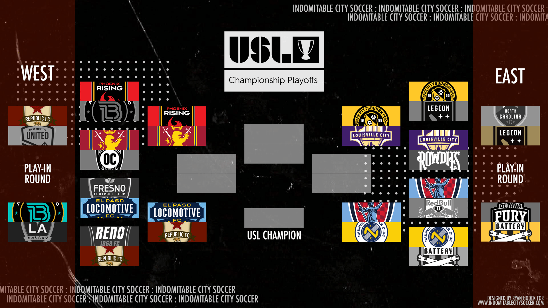 USL Championship Playoffs Conference SemiFinals are set! [OC] r/USLPRO