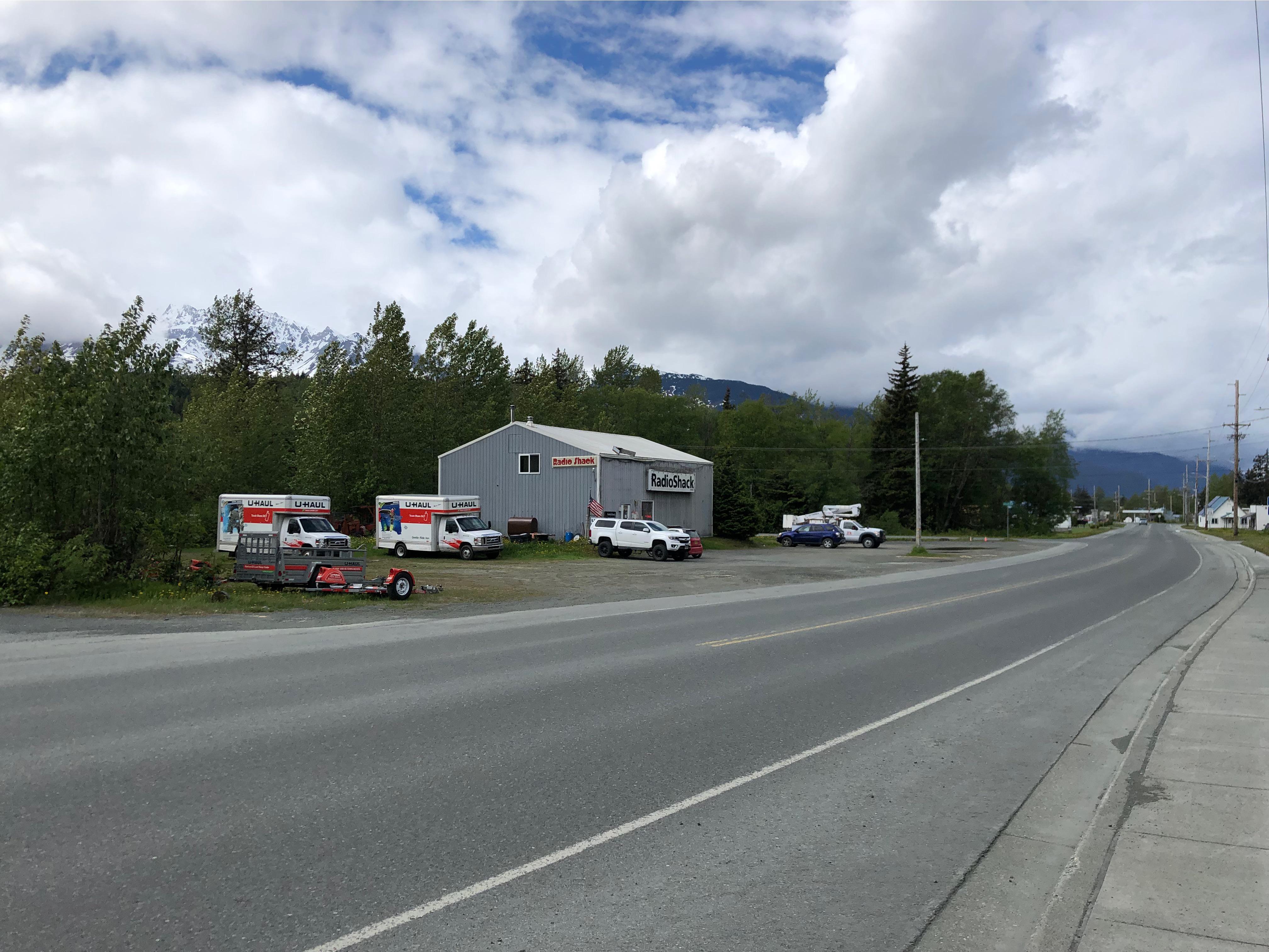 RadioShack is still operational in Alaska. Photographed in Haines r