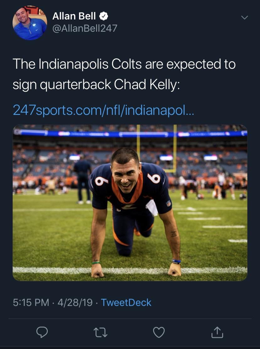 Swag Kelly inbound r/Colts