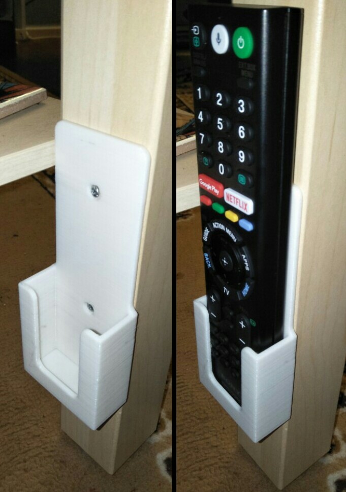 First time properly using Solidworks. Made a remote control holder that