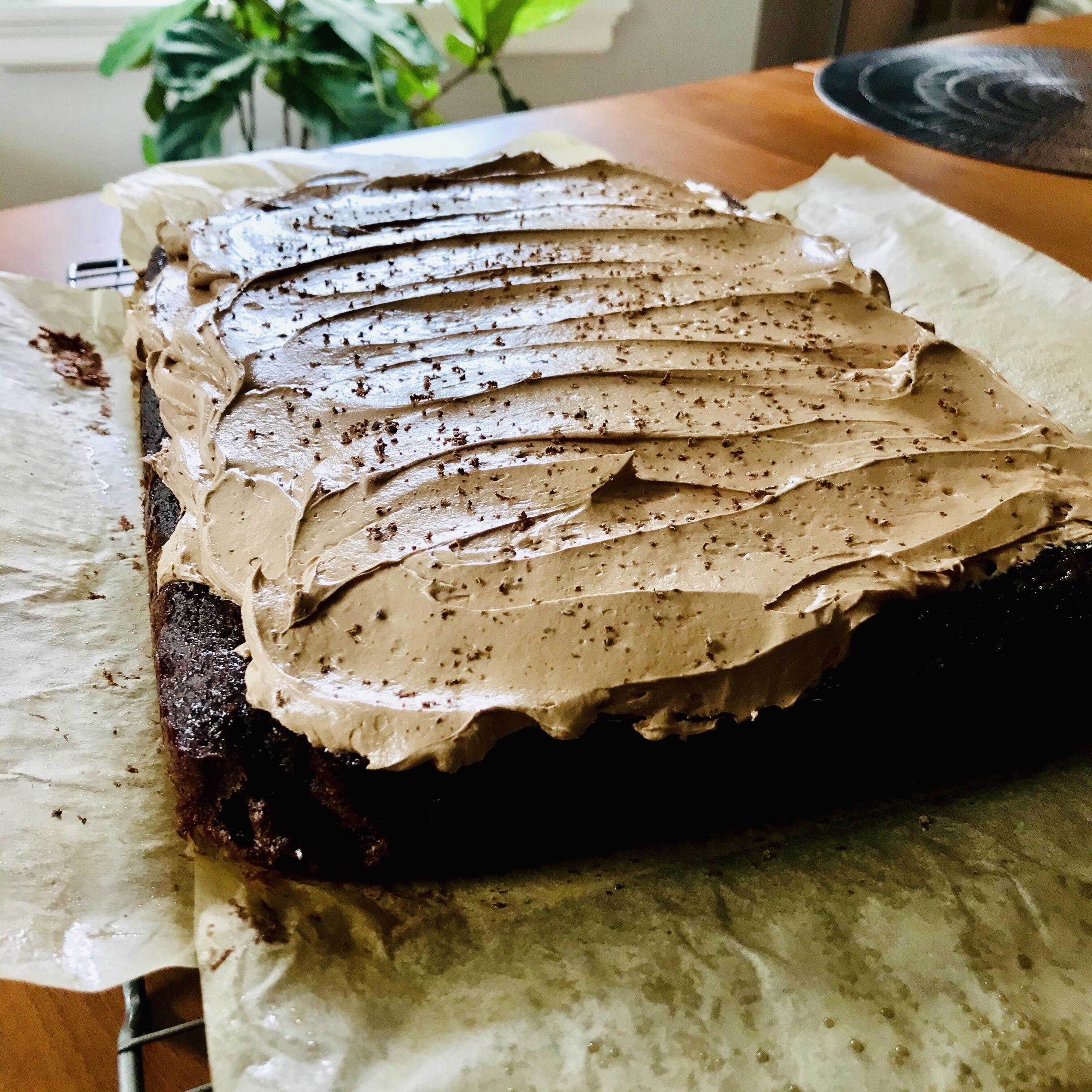 Week 31 Traybake Chocolate Cake with Chocolate Frosting r